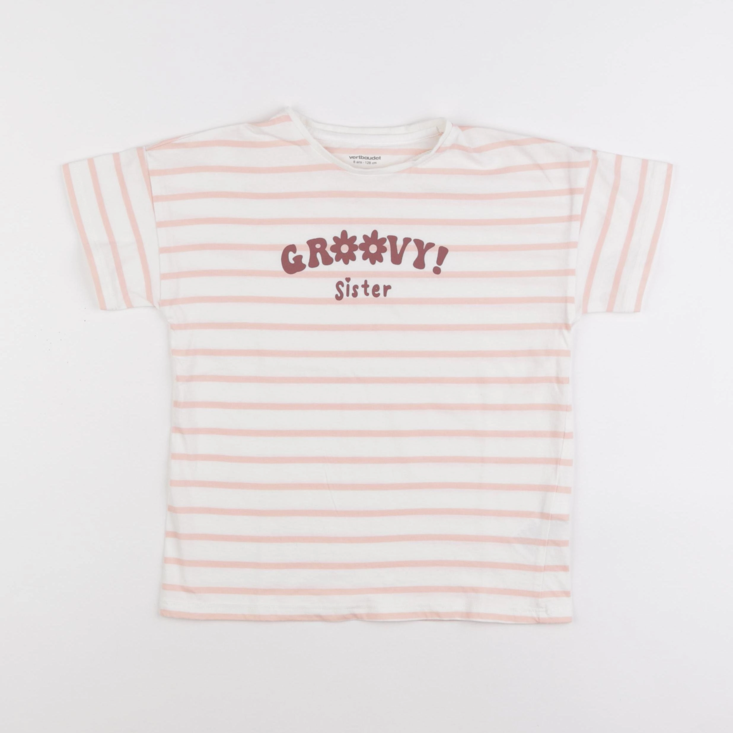 Vertbaudet - tee-shirt orange - 8 ans