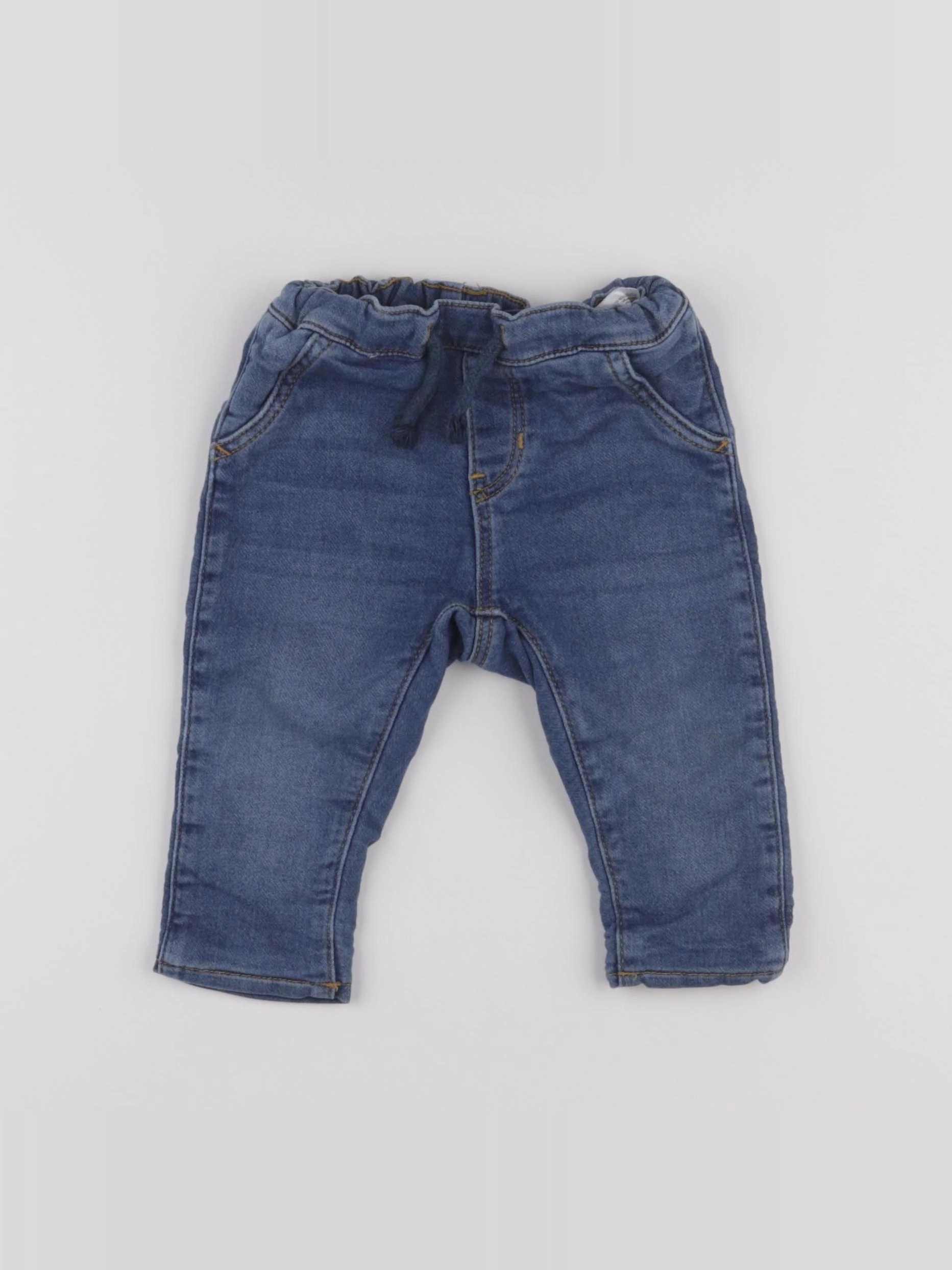 H&M - jean doublé bleu - 6/9 mois