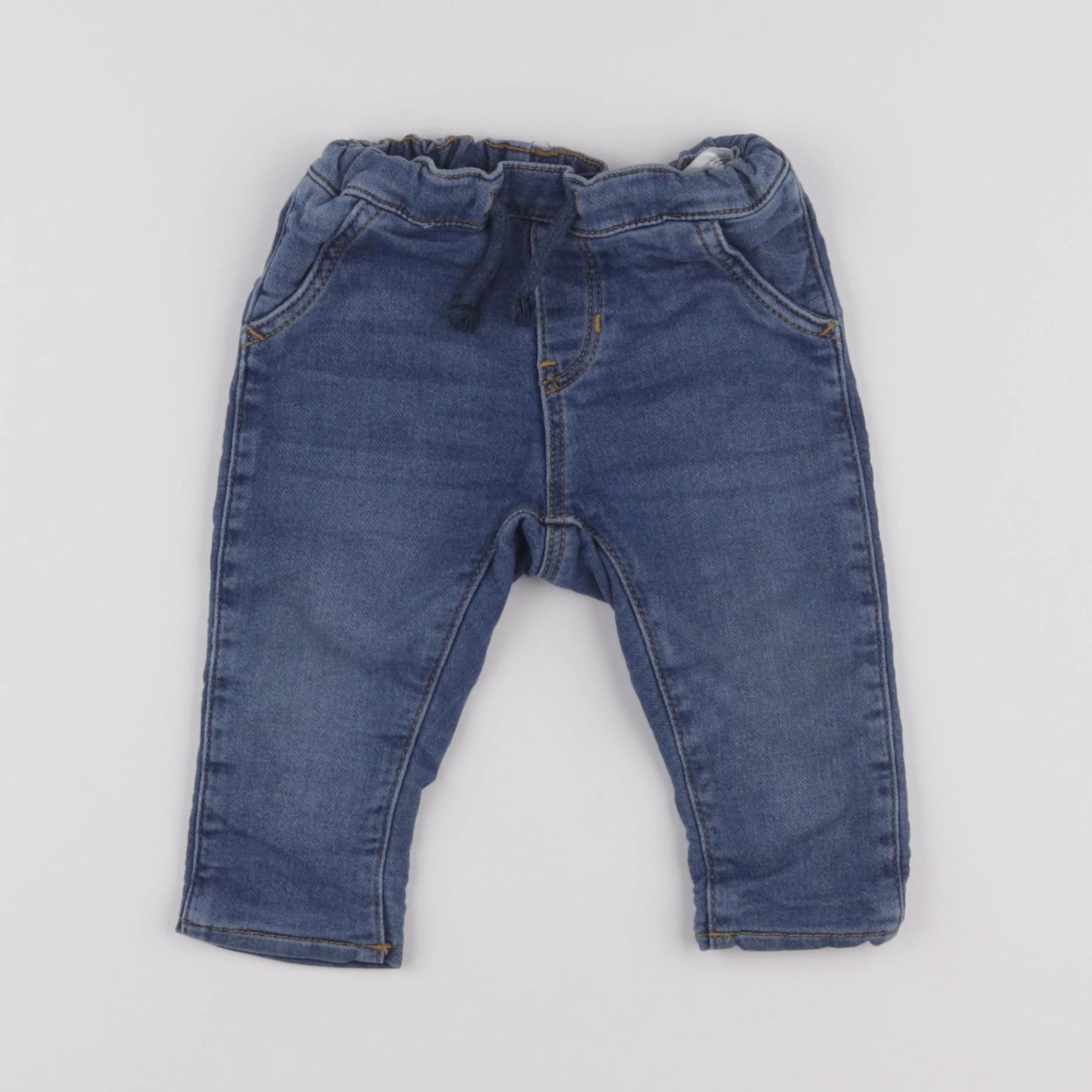 H&M - jean doublé bleu - 6/9 mois