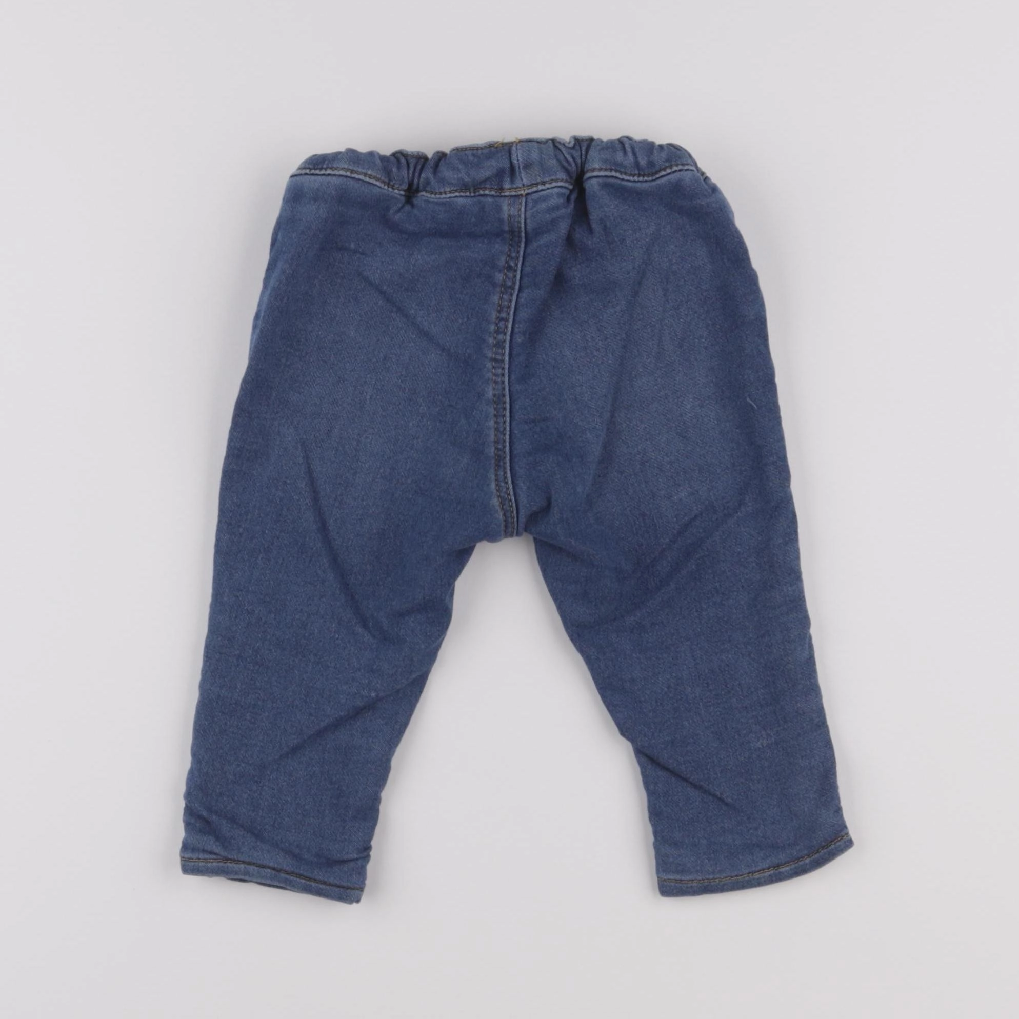 H&M - jean doublé bleu - 6/9 mois