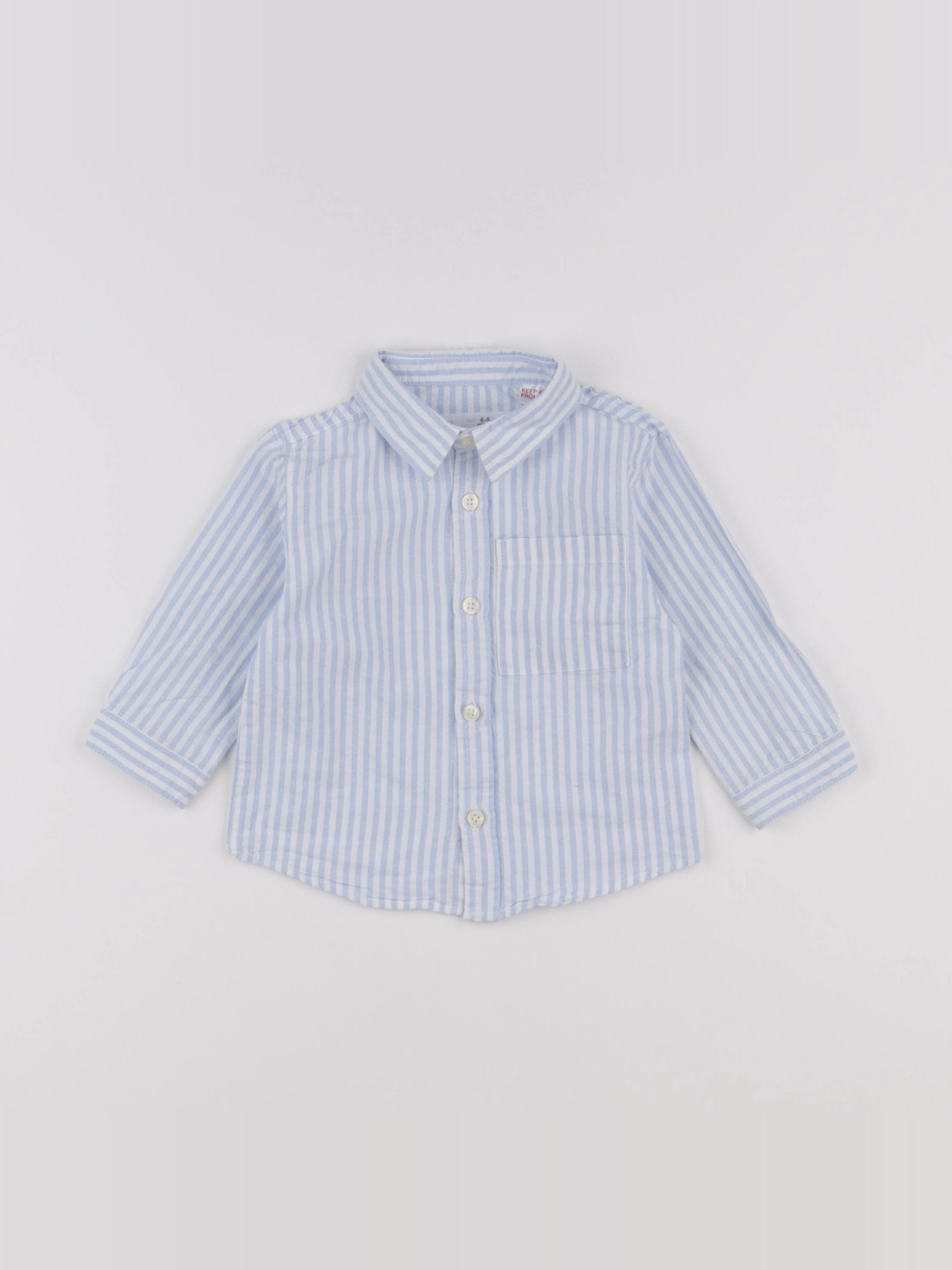 Zara - chemise bleu - 6/9 mois