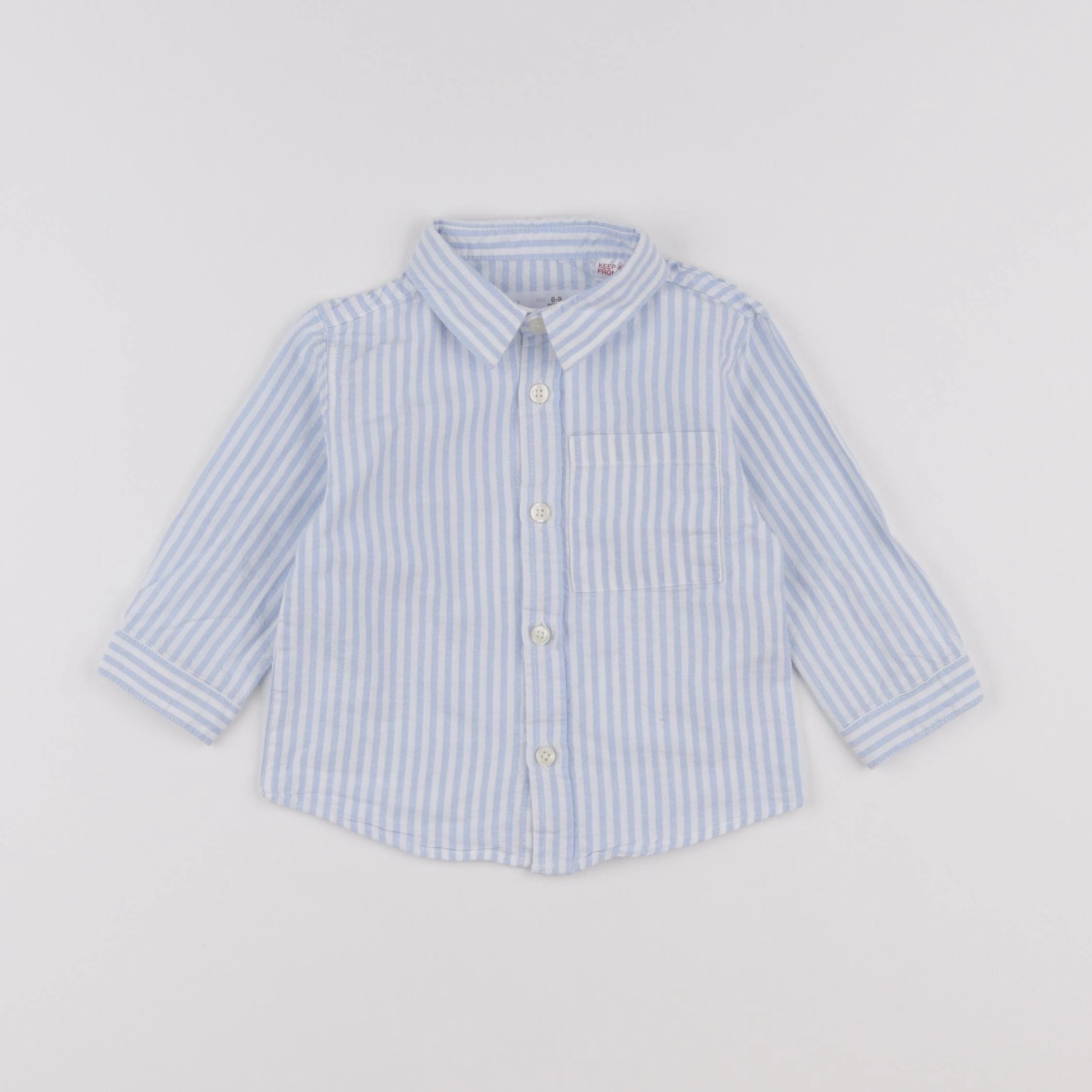 Zara - chemise bleu - 6/9 mois
