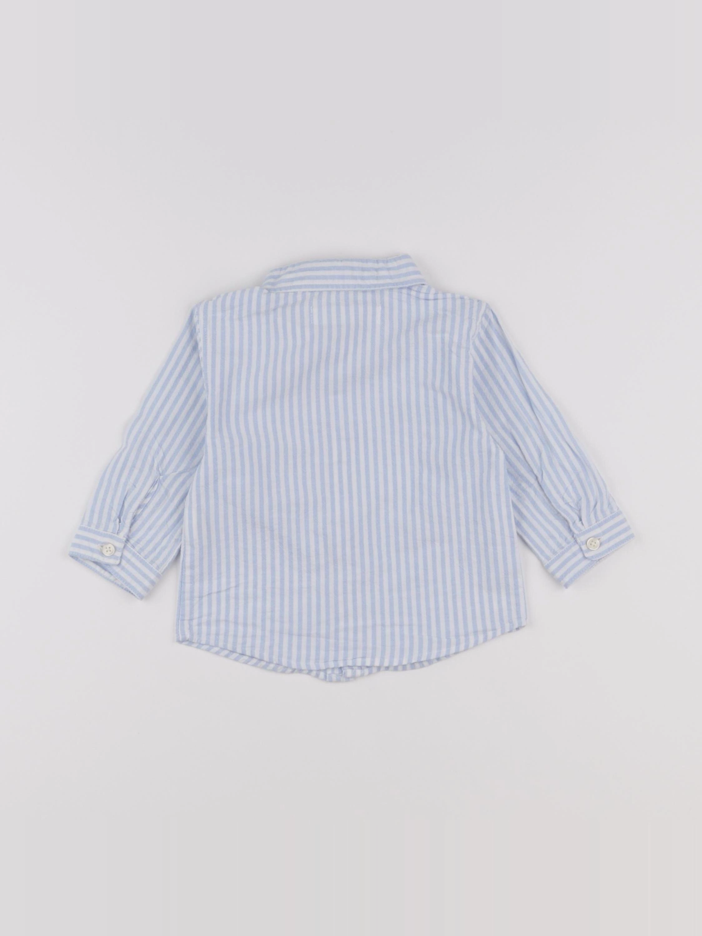 Zara - chemise bleu - 6/9 mois