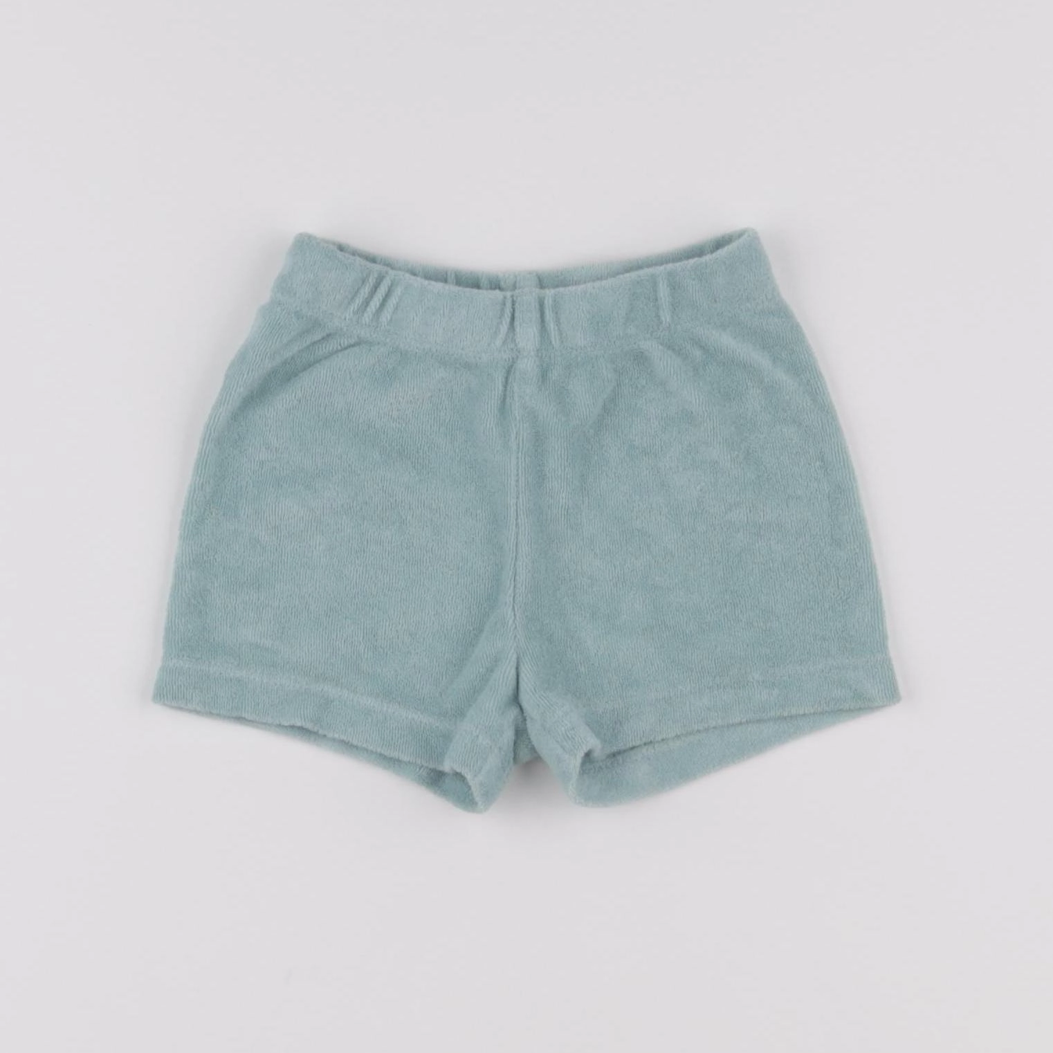 H&M - short éponge bleu, vert - 4/6 mois