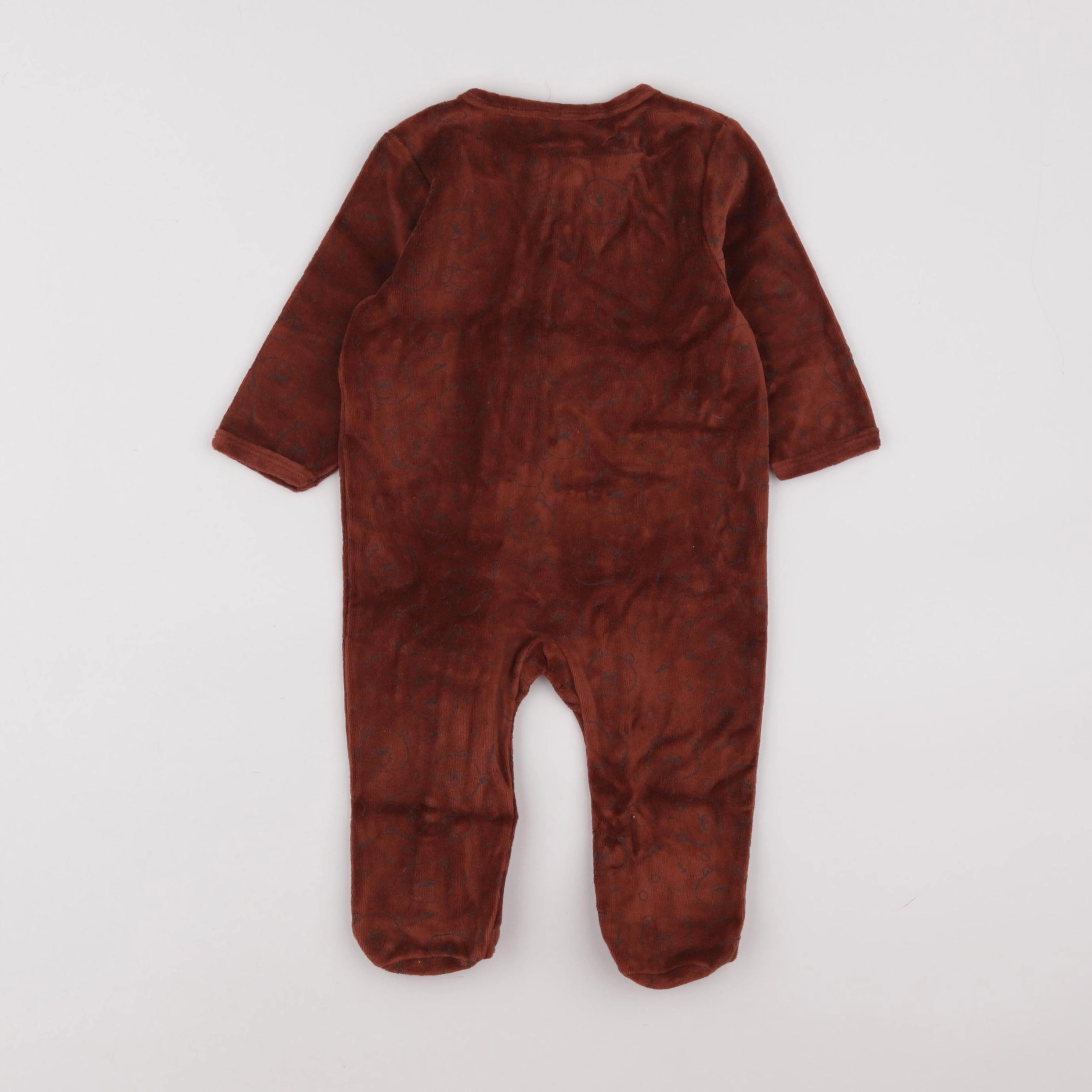 Vertbaudet - pyjama velours rouge - 9 mois