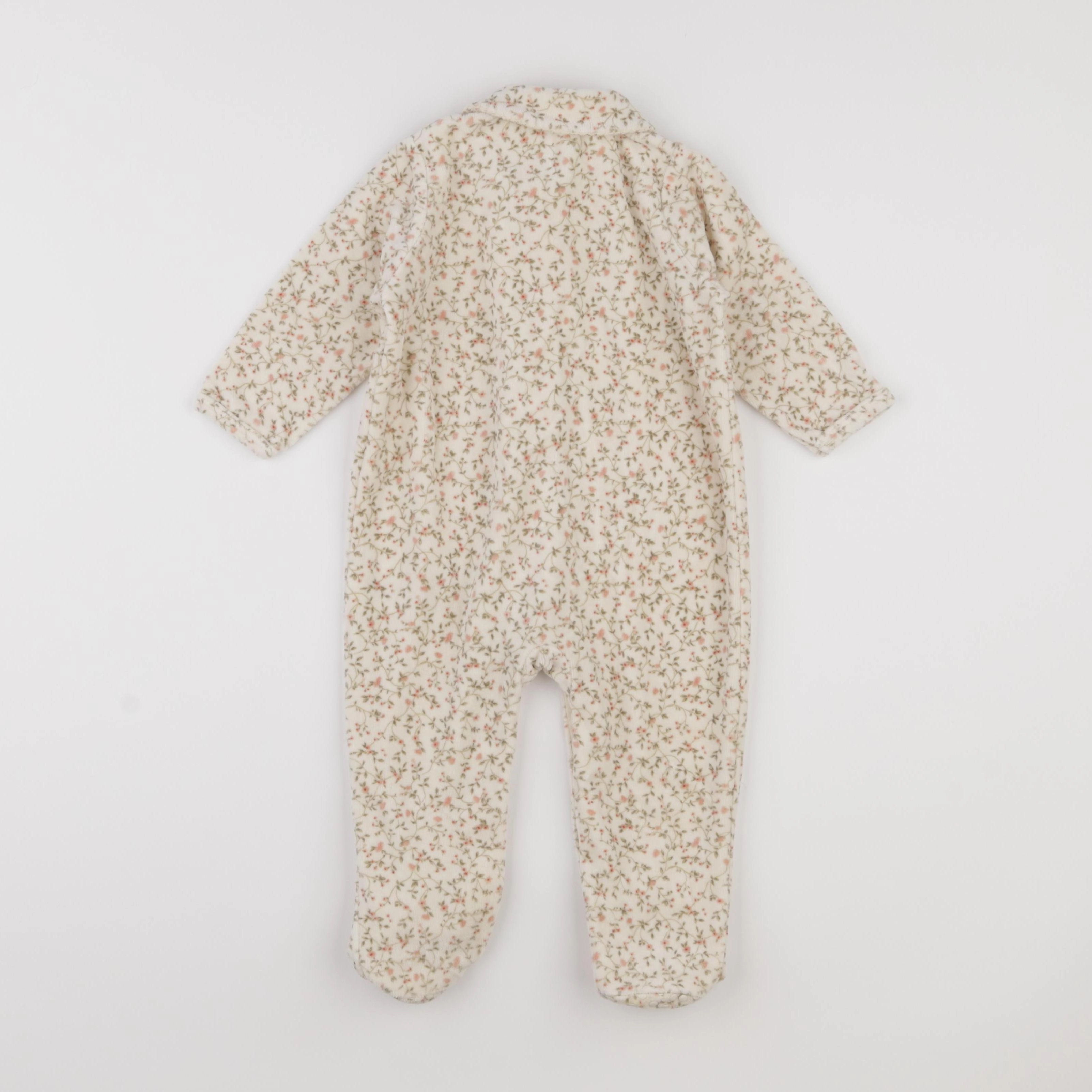 Vertbaudet - pyjama velours beige - 18 mois