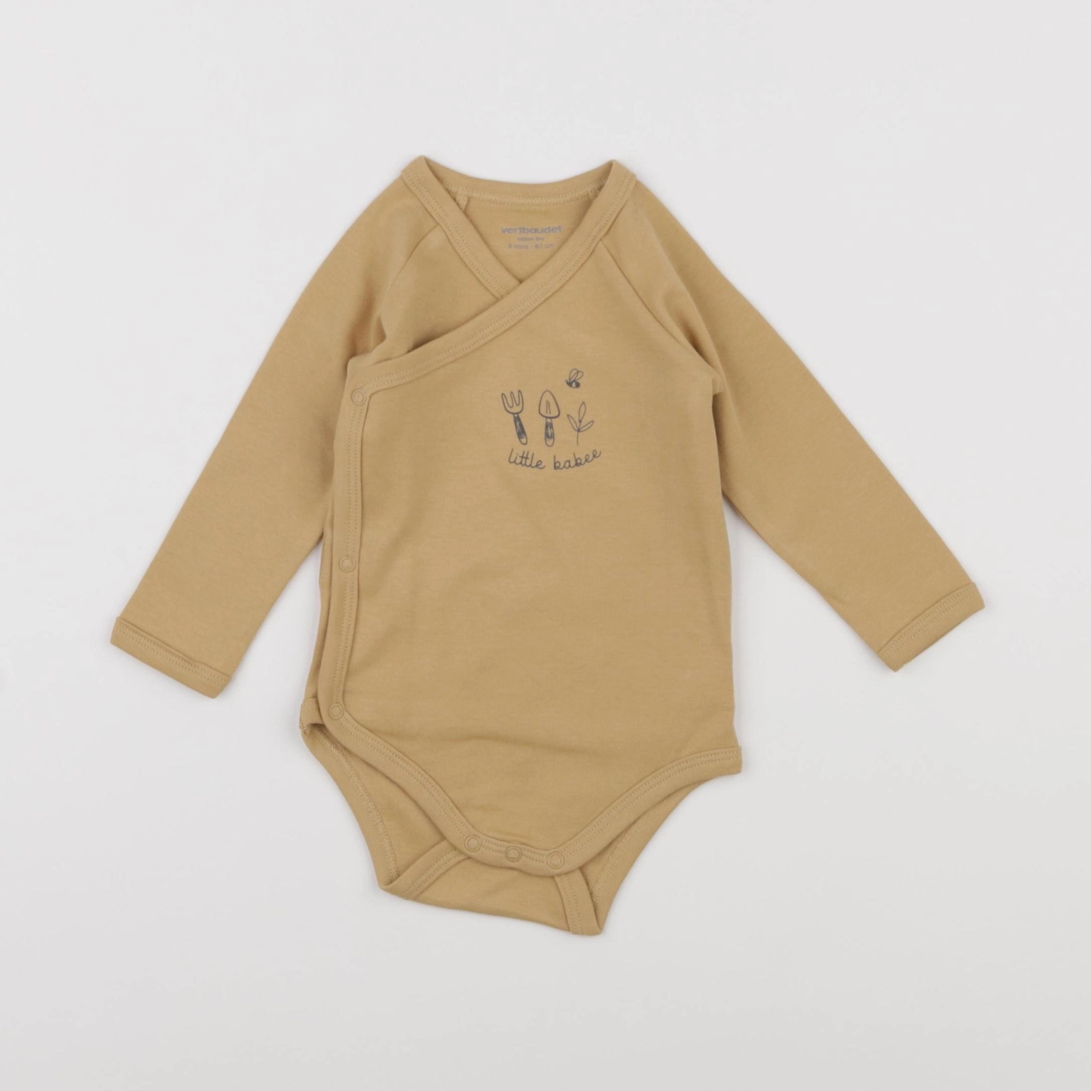 Vertbaudet - body marron - 6 mois