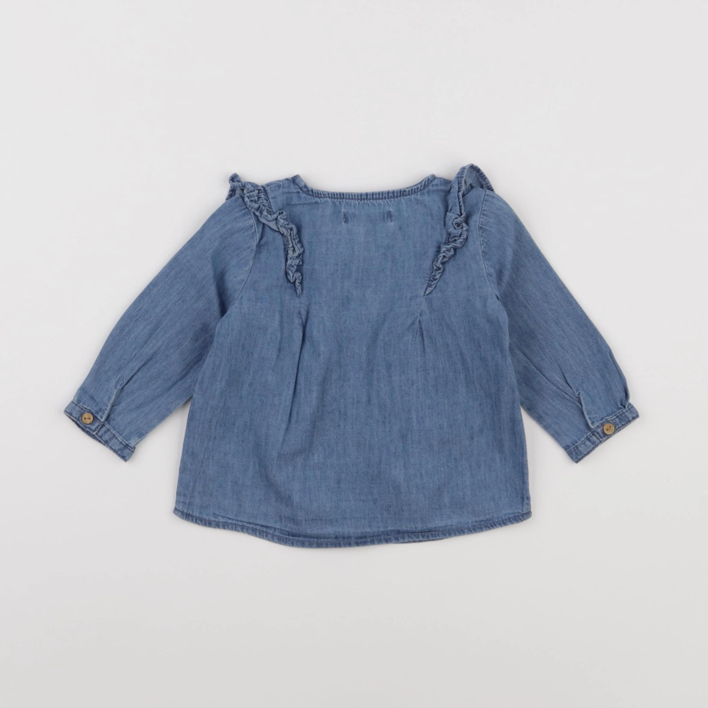Vertbaudet - blouse bleu - 6 mois