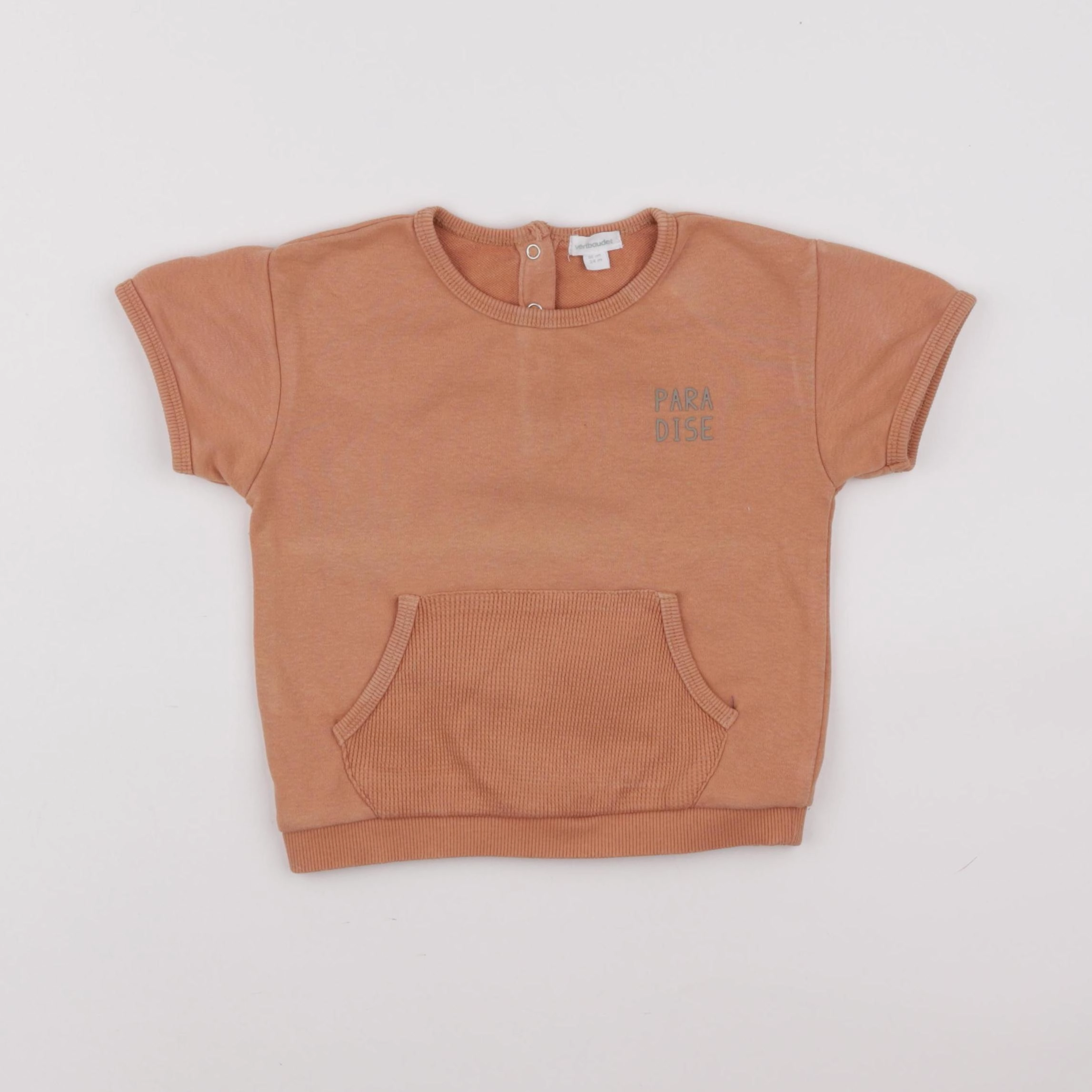 Vertbaudet - sweat orange - 24 mois