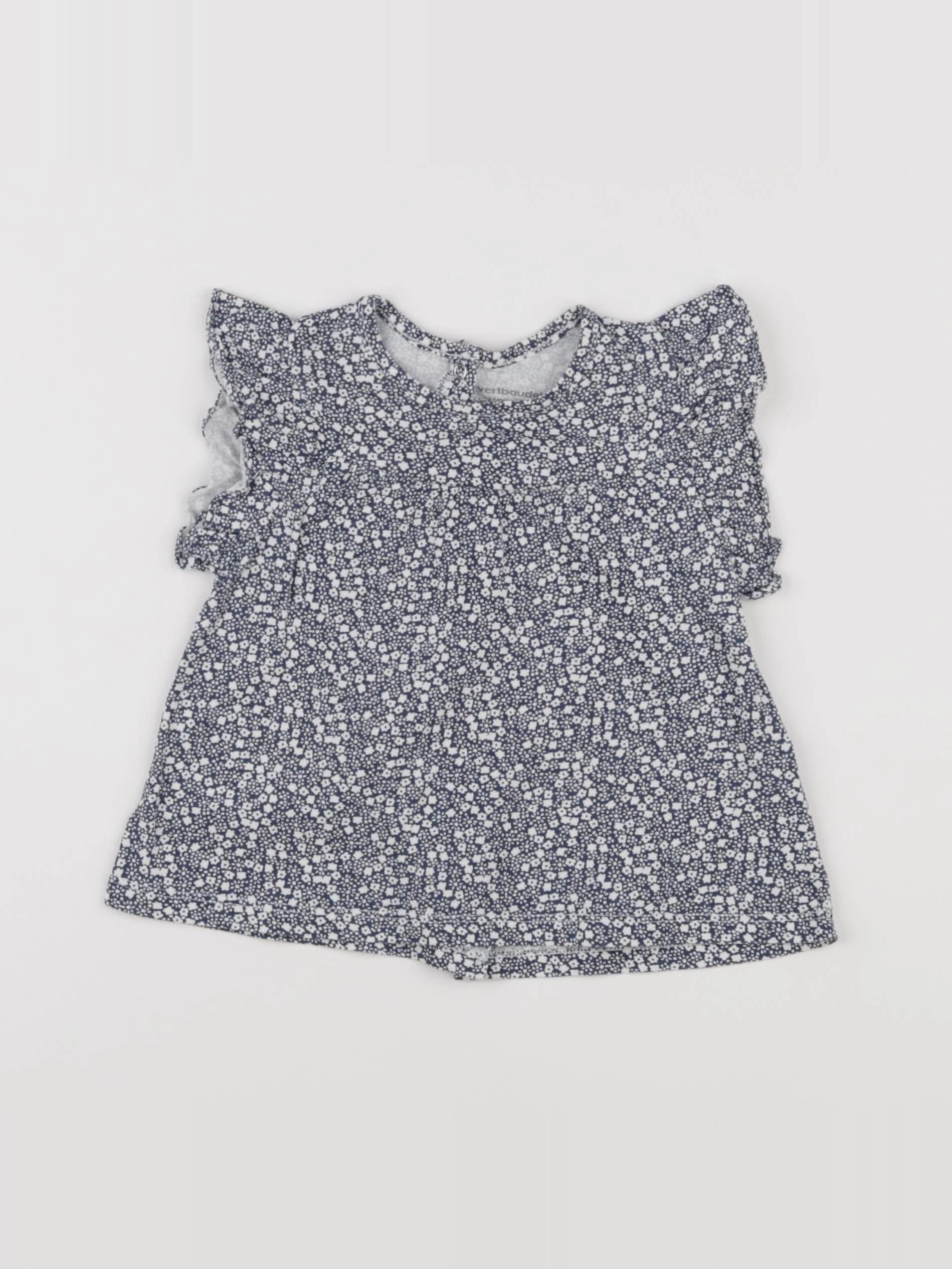 Vertbaudet - tee-shirt bleu, blanc - 24 mois