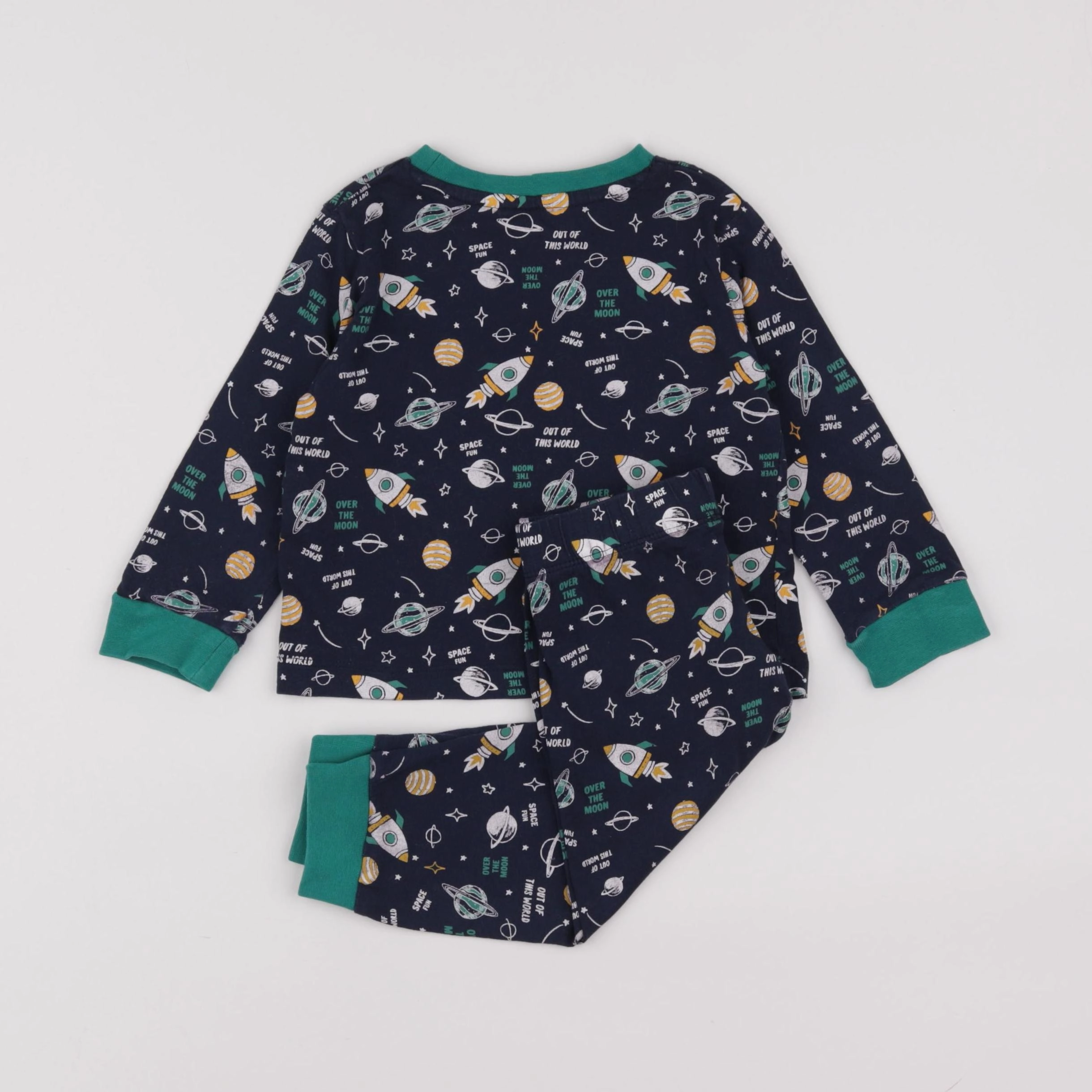 Vertbaudet - pyjama coton bleu - 2 ans