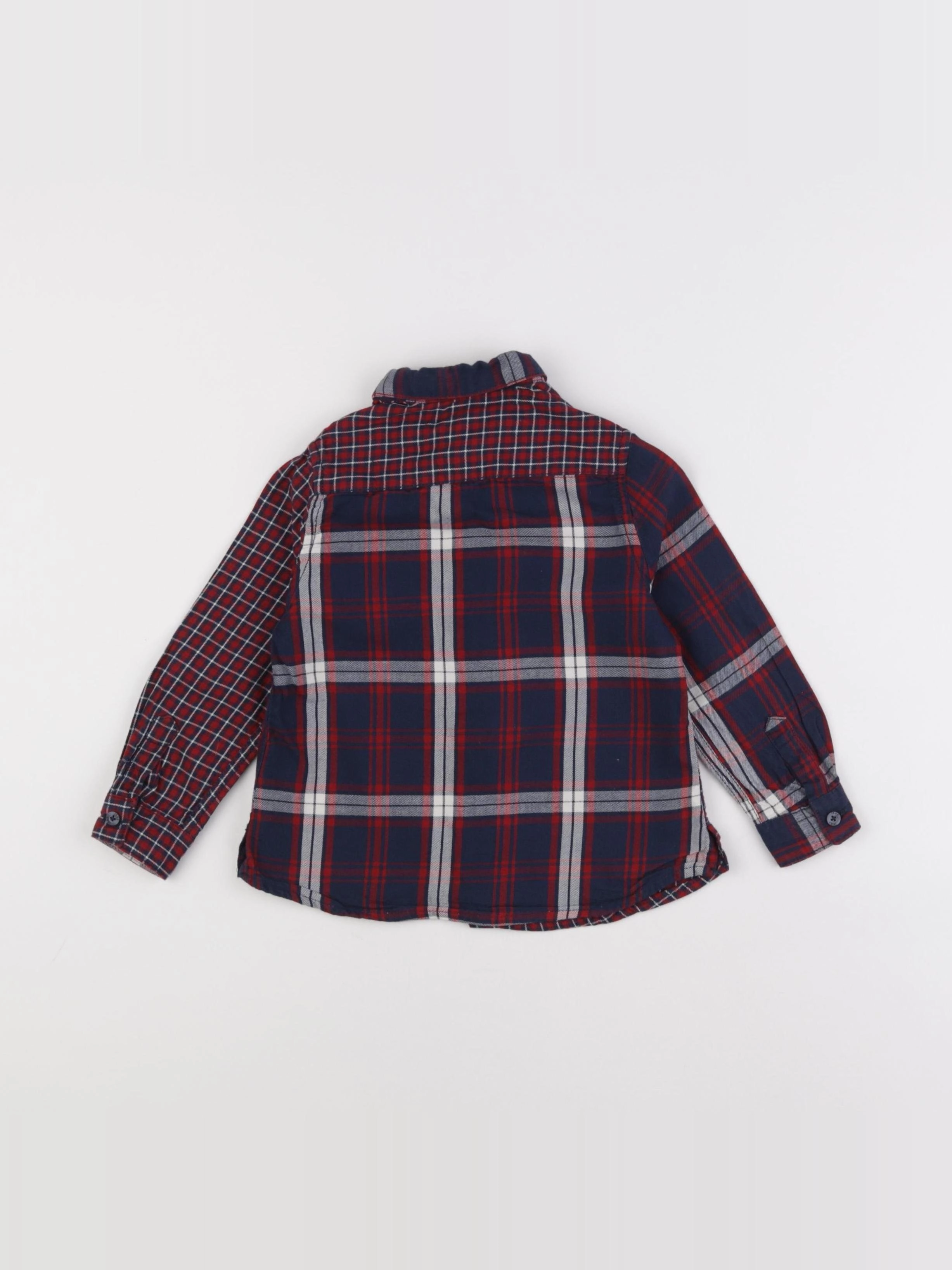 IKKS - chemise rouge, bleu - 2 ans