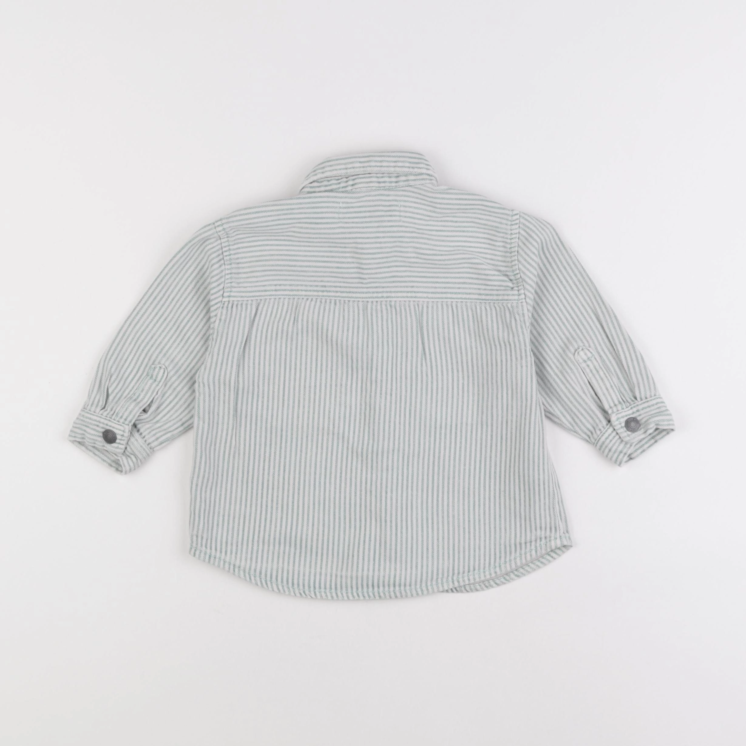 Zara - sur-chemise beige, vert - 9/12 mois