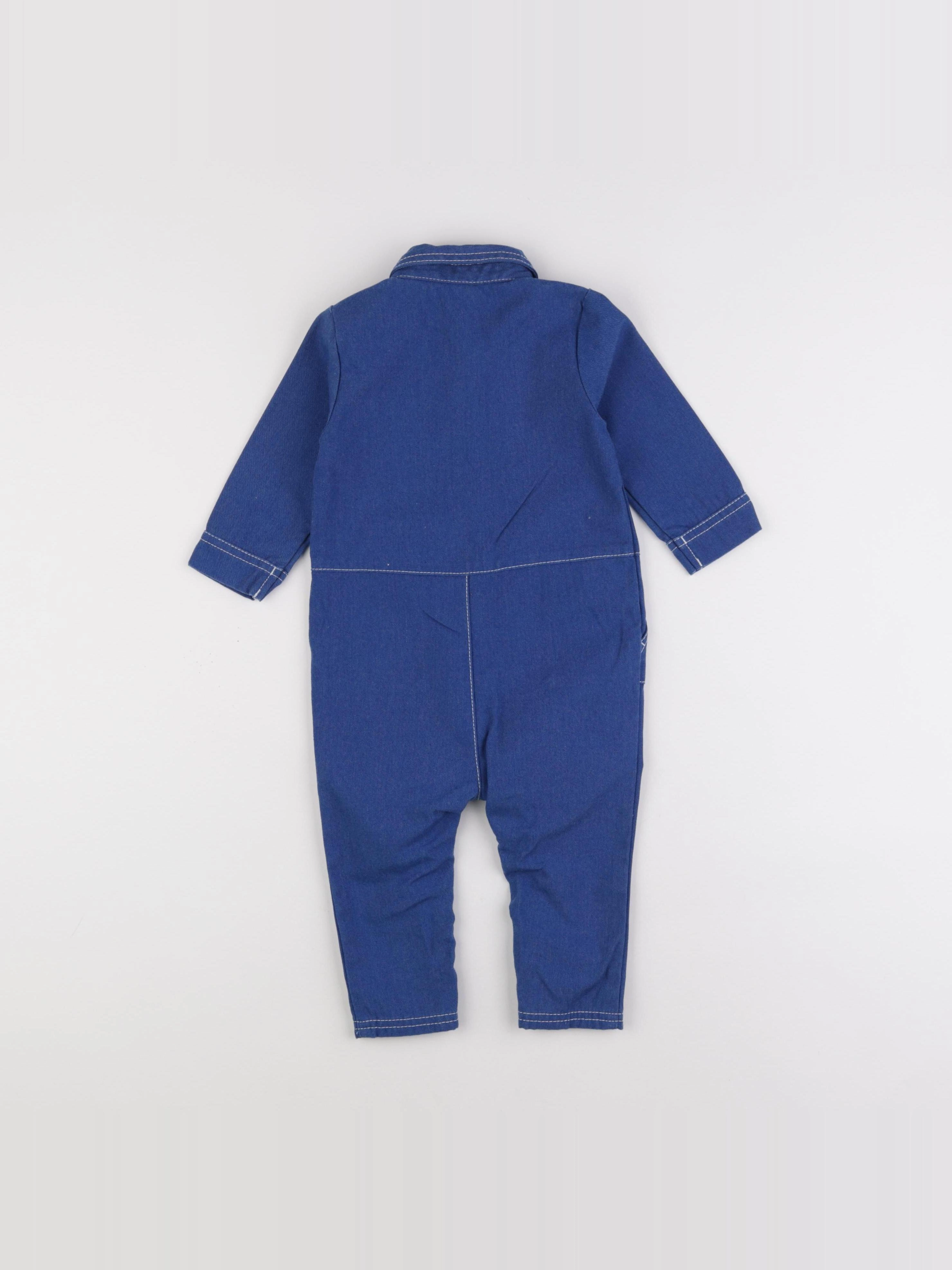 Petit Bateau - combinaison bleu - 12 mois