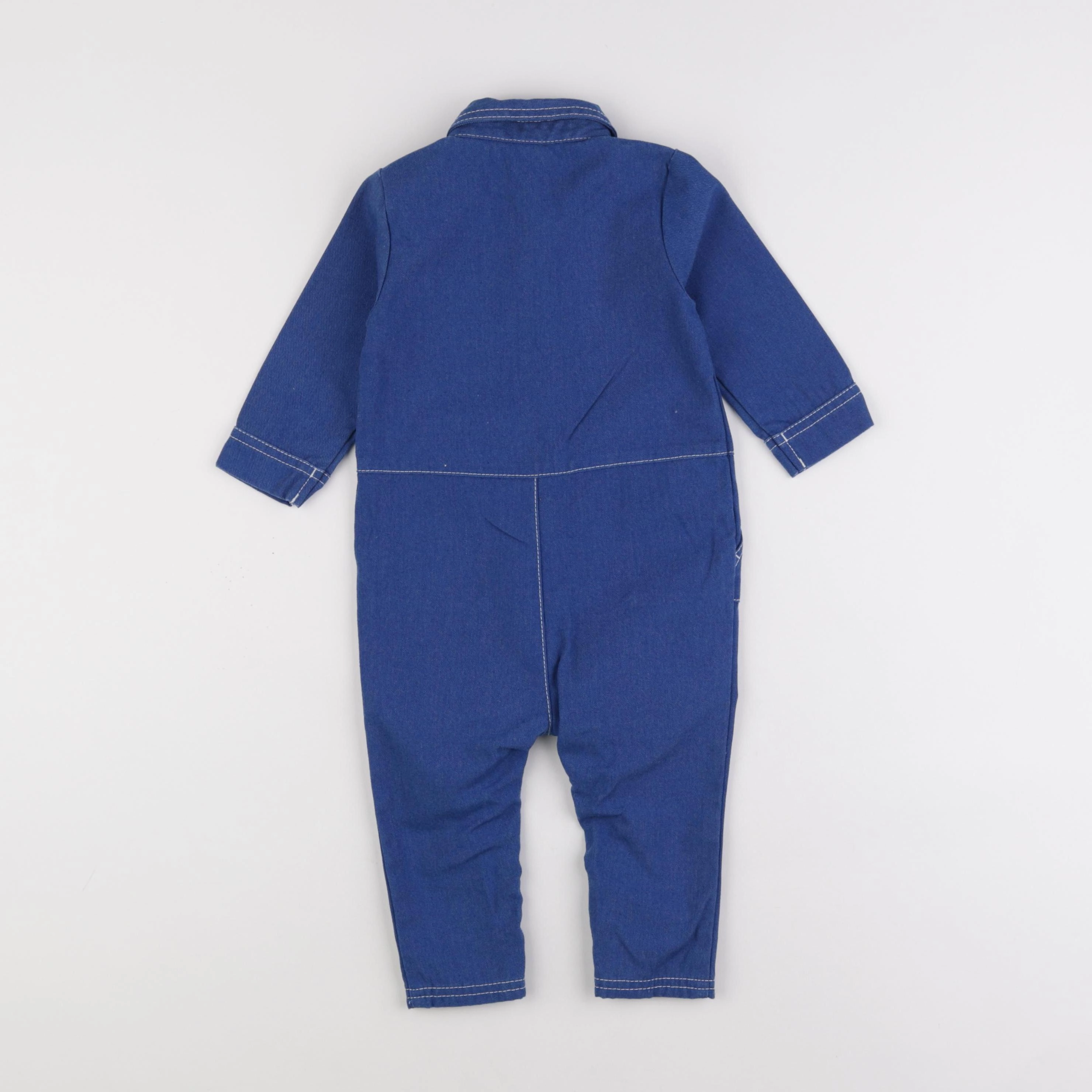 Petit Bateau - combinaison bleu - 12 mois