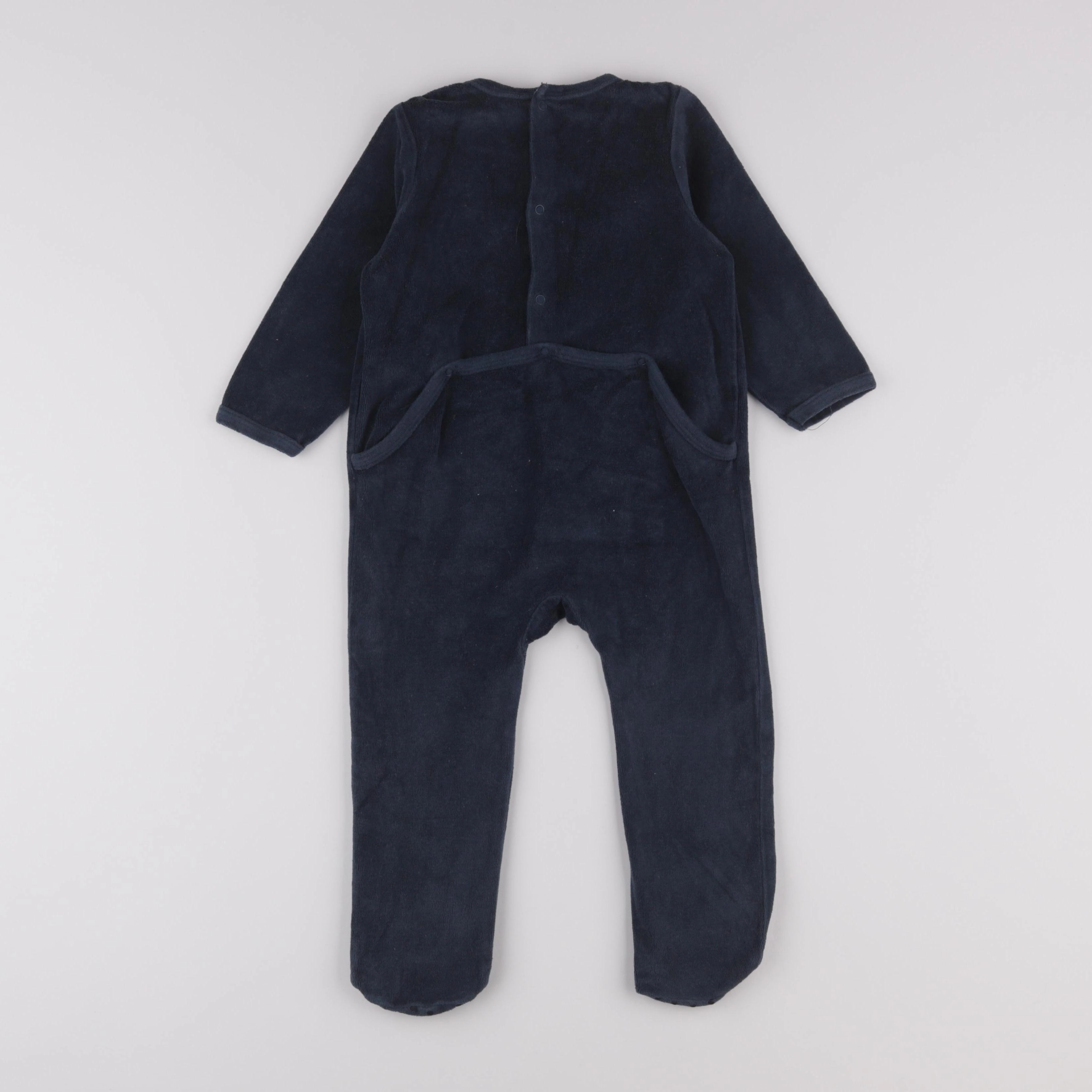 Vertbaudet - pyjama velours bleu - 2 ans