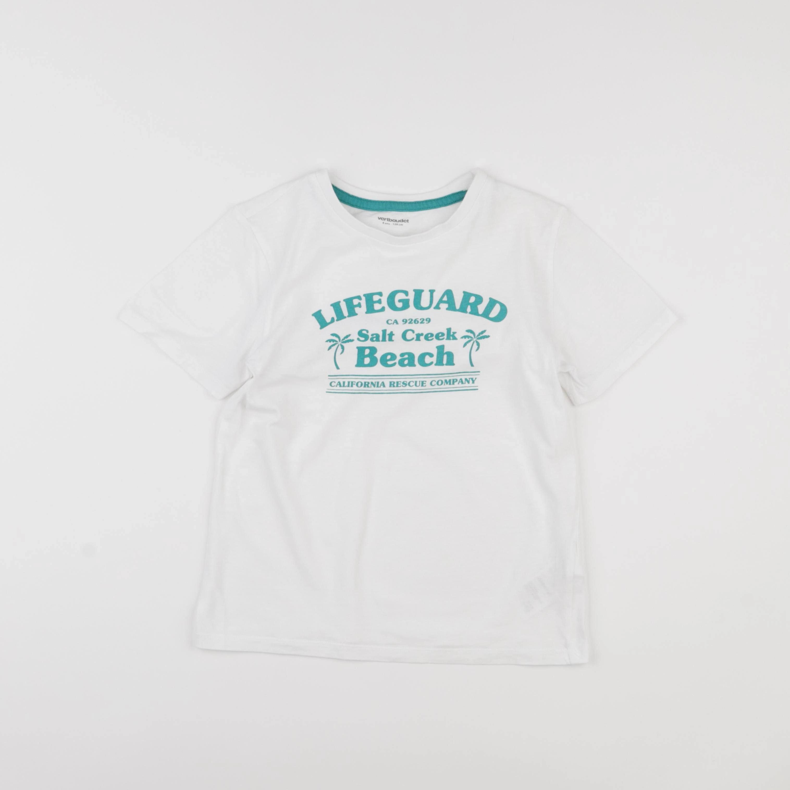 Vertbaudet - tee-shirt blanc - 8 ans