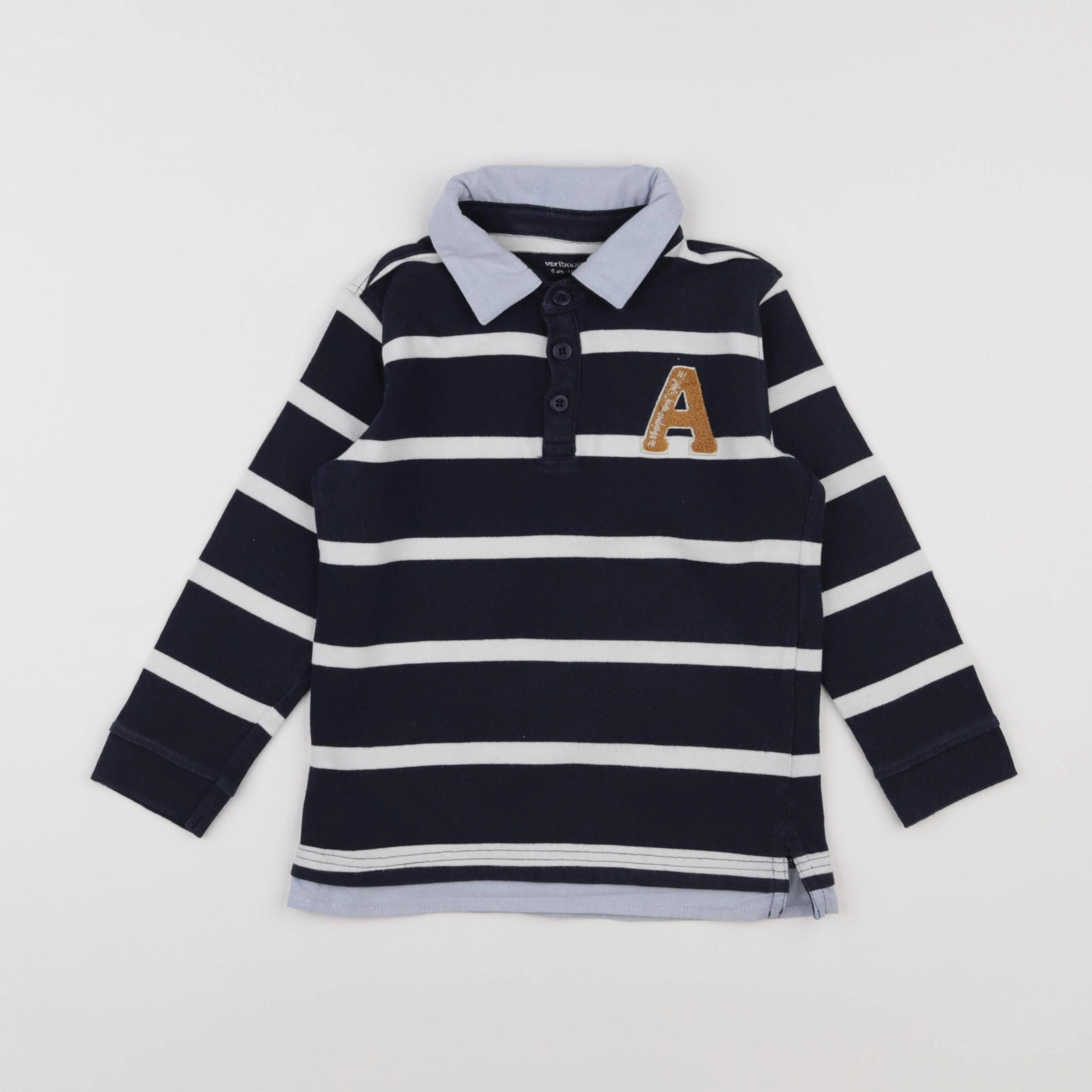 Vertbaudet - polo bleu - 6 ans