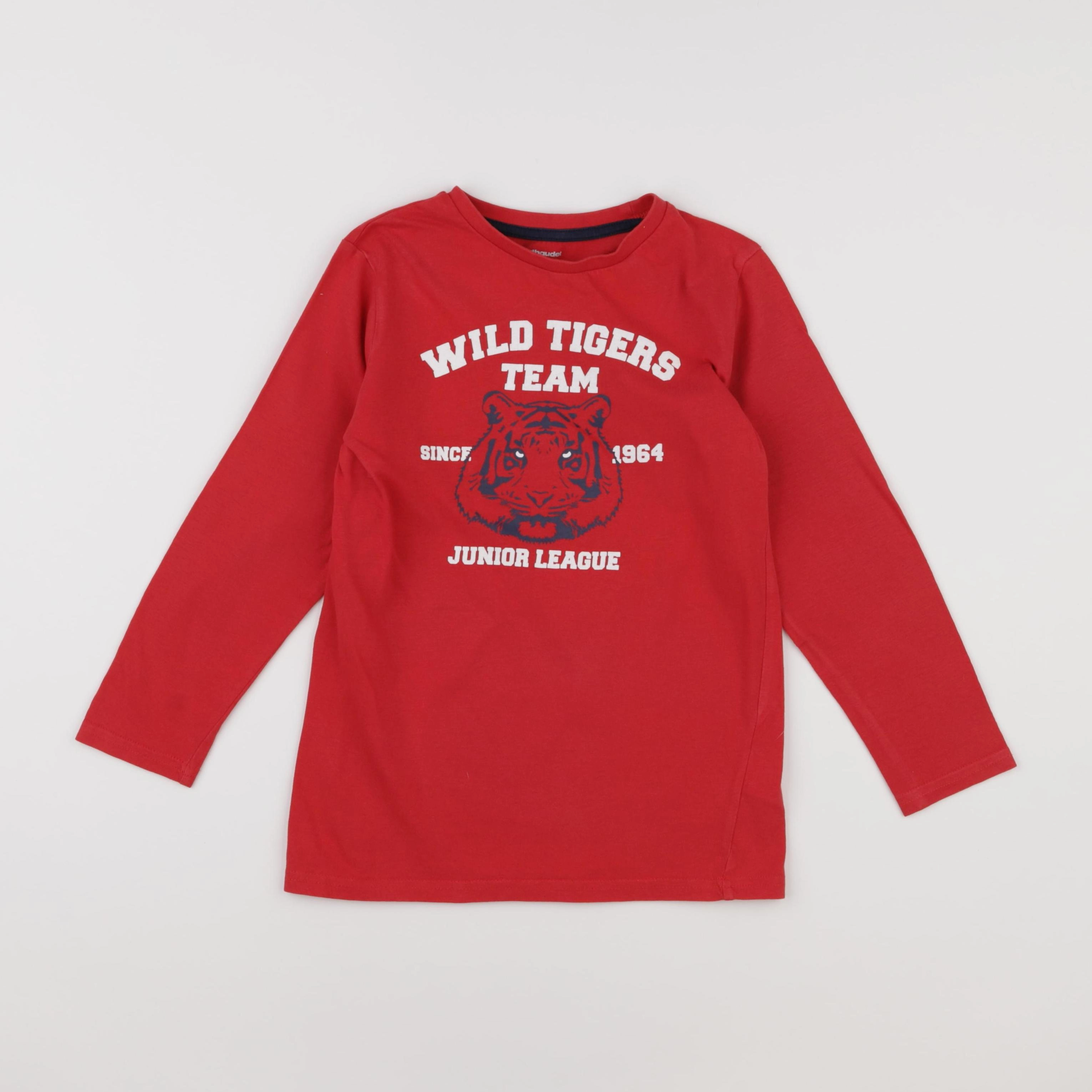 Vertbaudet - tee-shirt rouge - 8 ans
