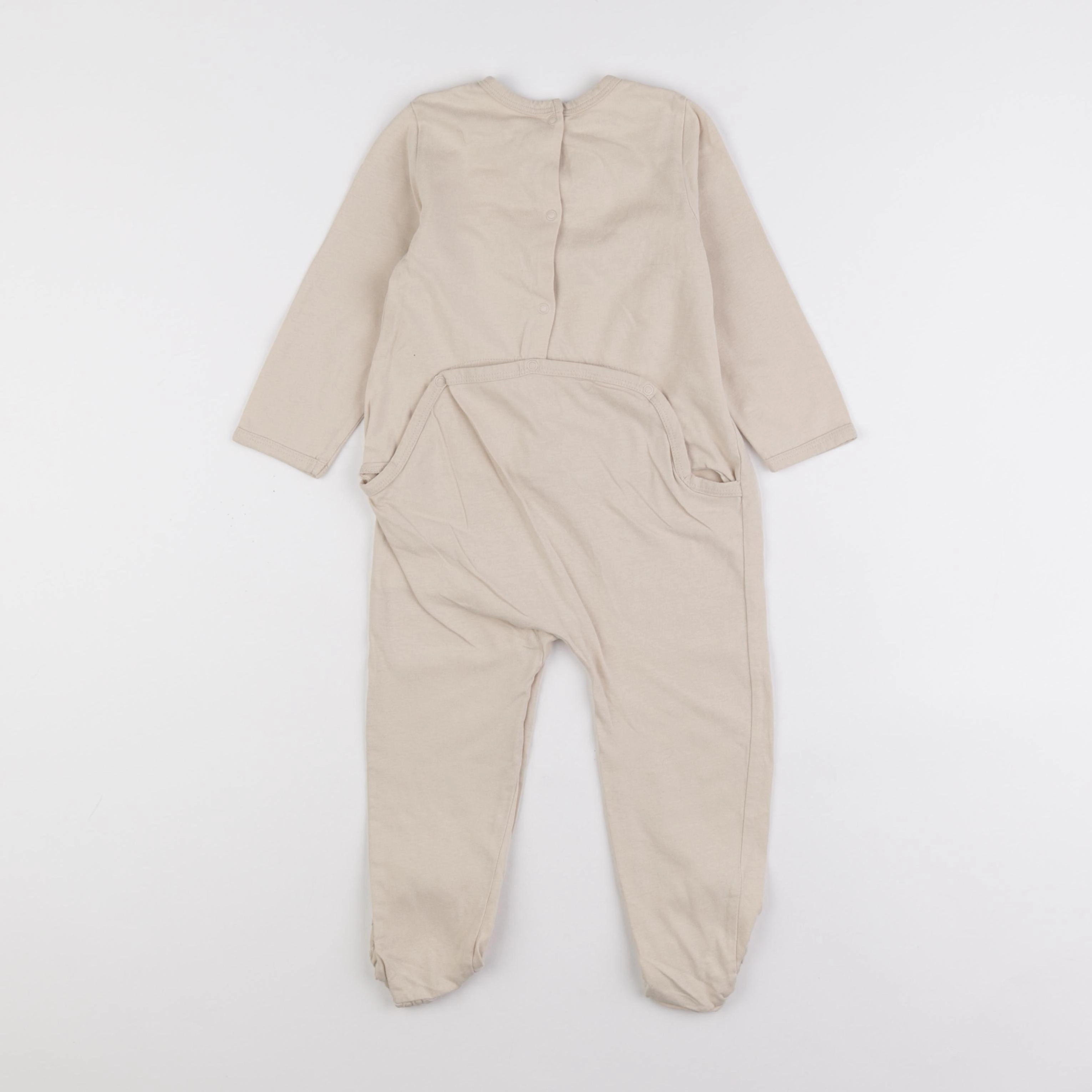 Vertbaudet - pyjama coton beige - 24 mois