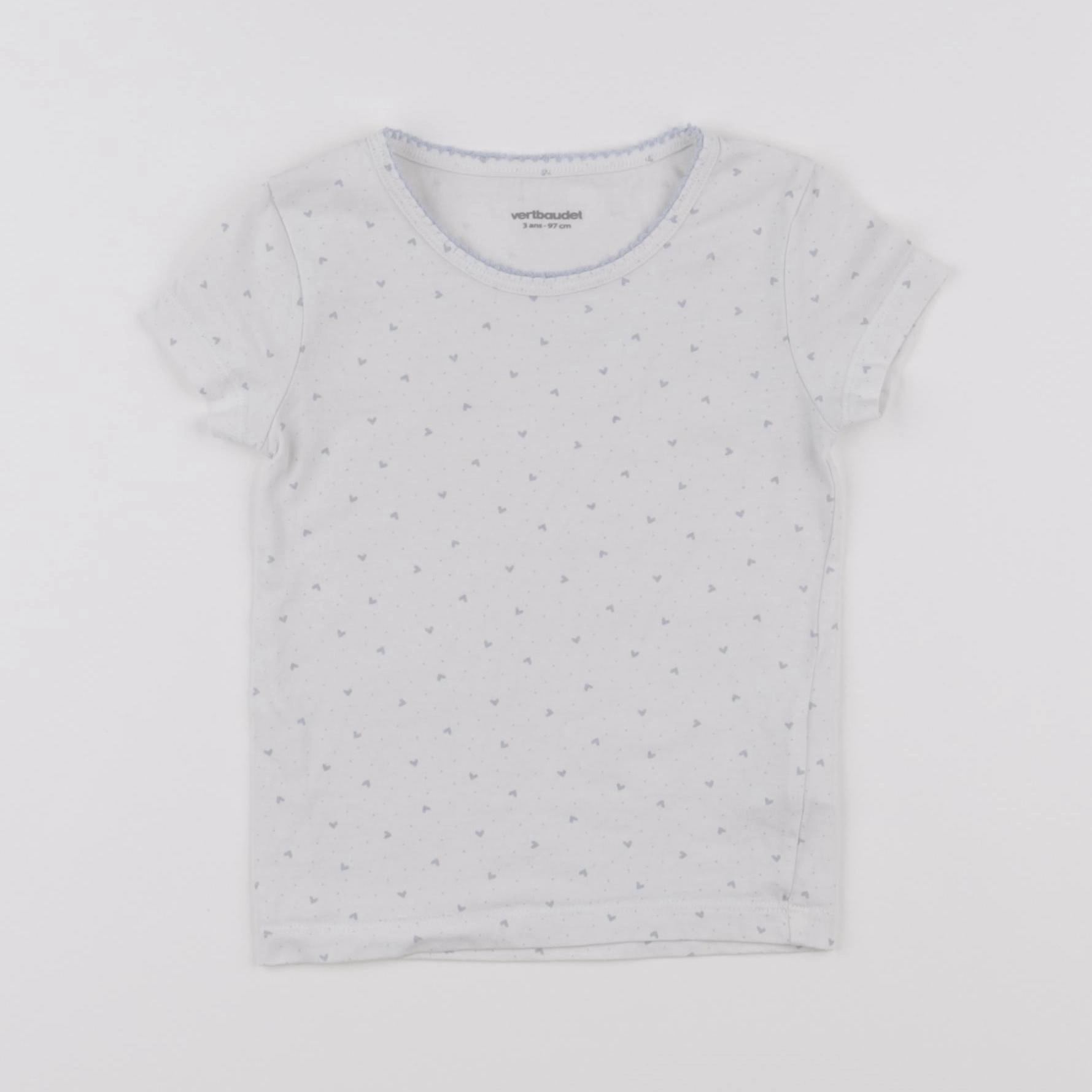 Vertbaudet - maillot de corps bleu - 3 ans