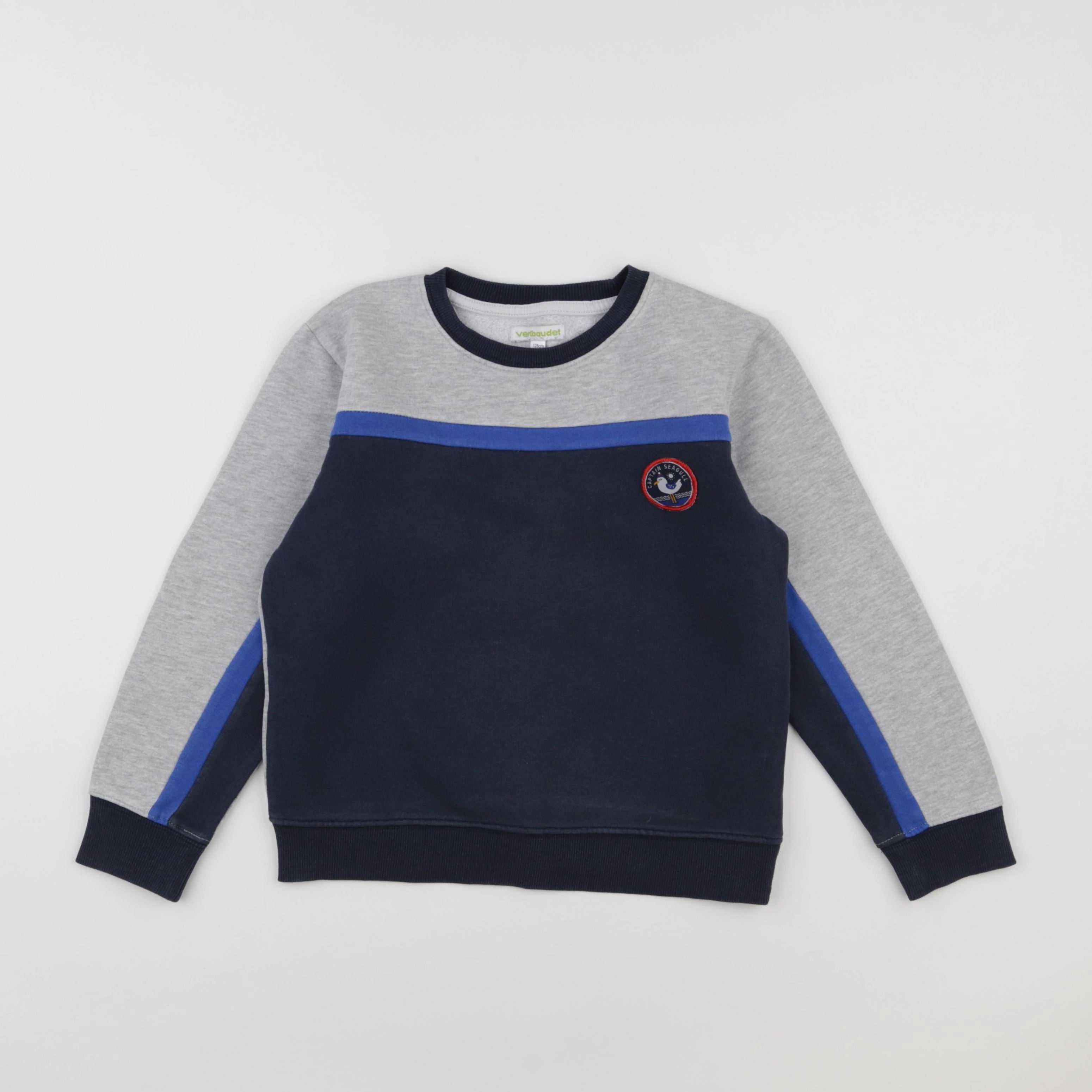 Vertbaudet - sweat bleu - 8 ans