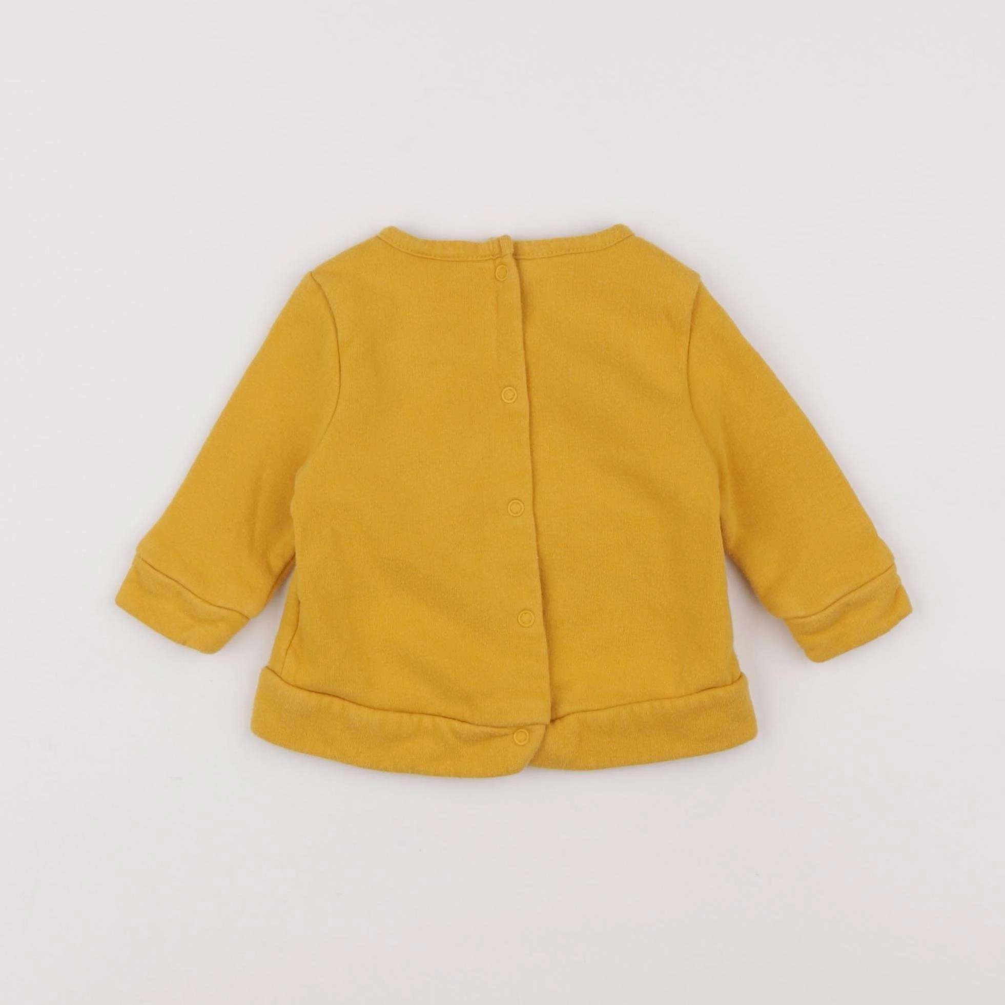 Vertbaudet - sweat jaune - 0/3 mois