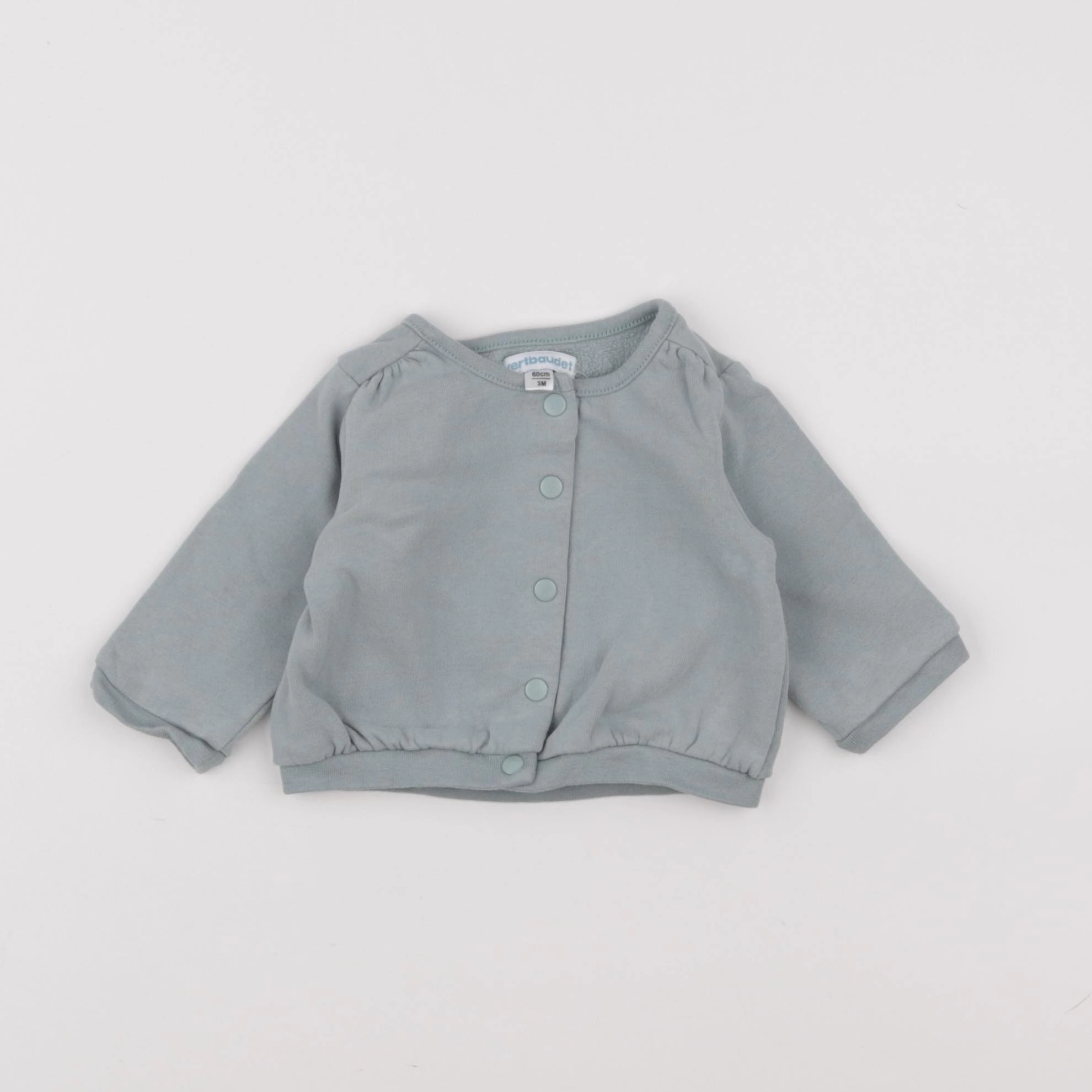 Vertbaudet - sweat vert - 3 mois