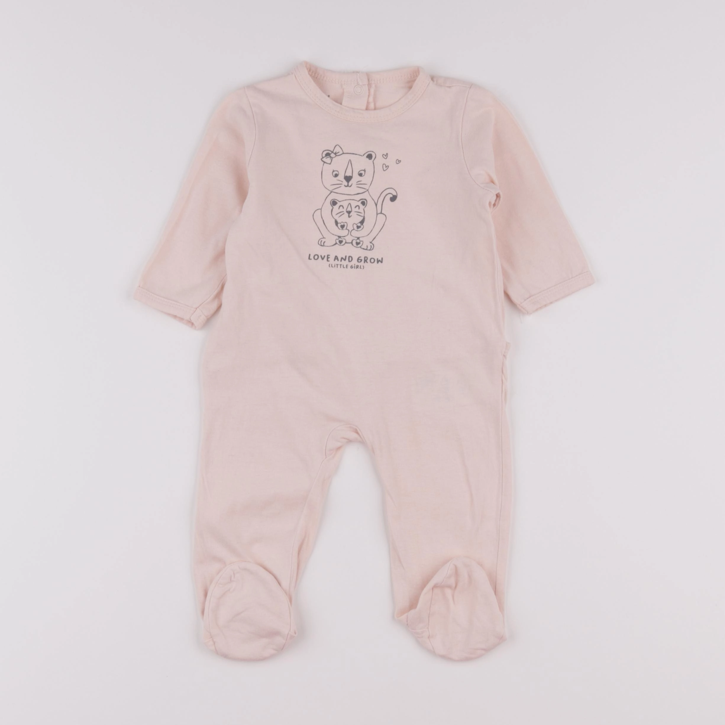 Vertbaudet - pyjama coton rose - 6 mois