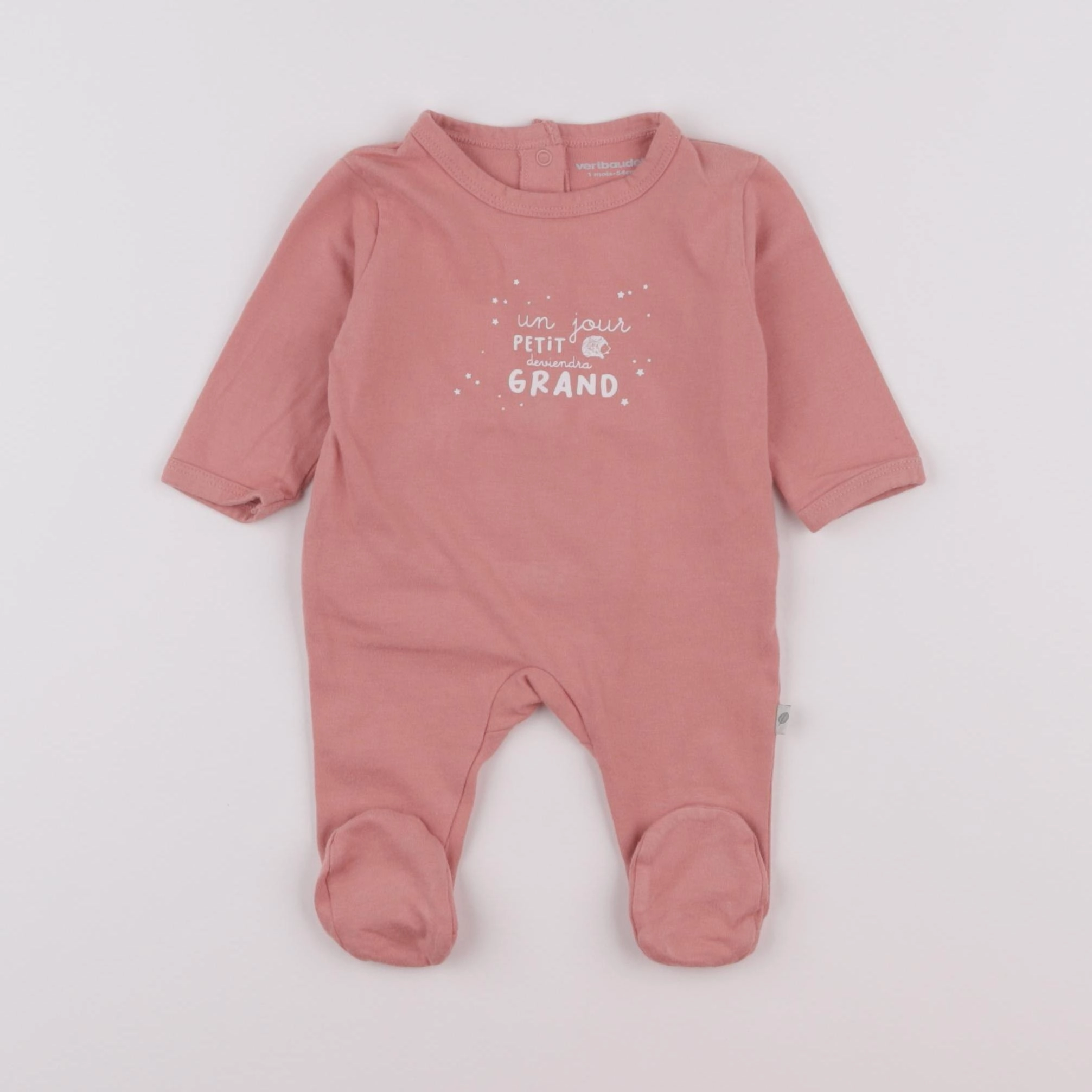 Vertbaudet - pyjama coton rose - 1 mois