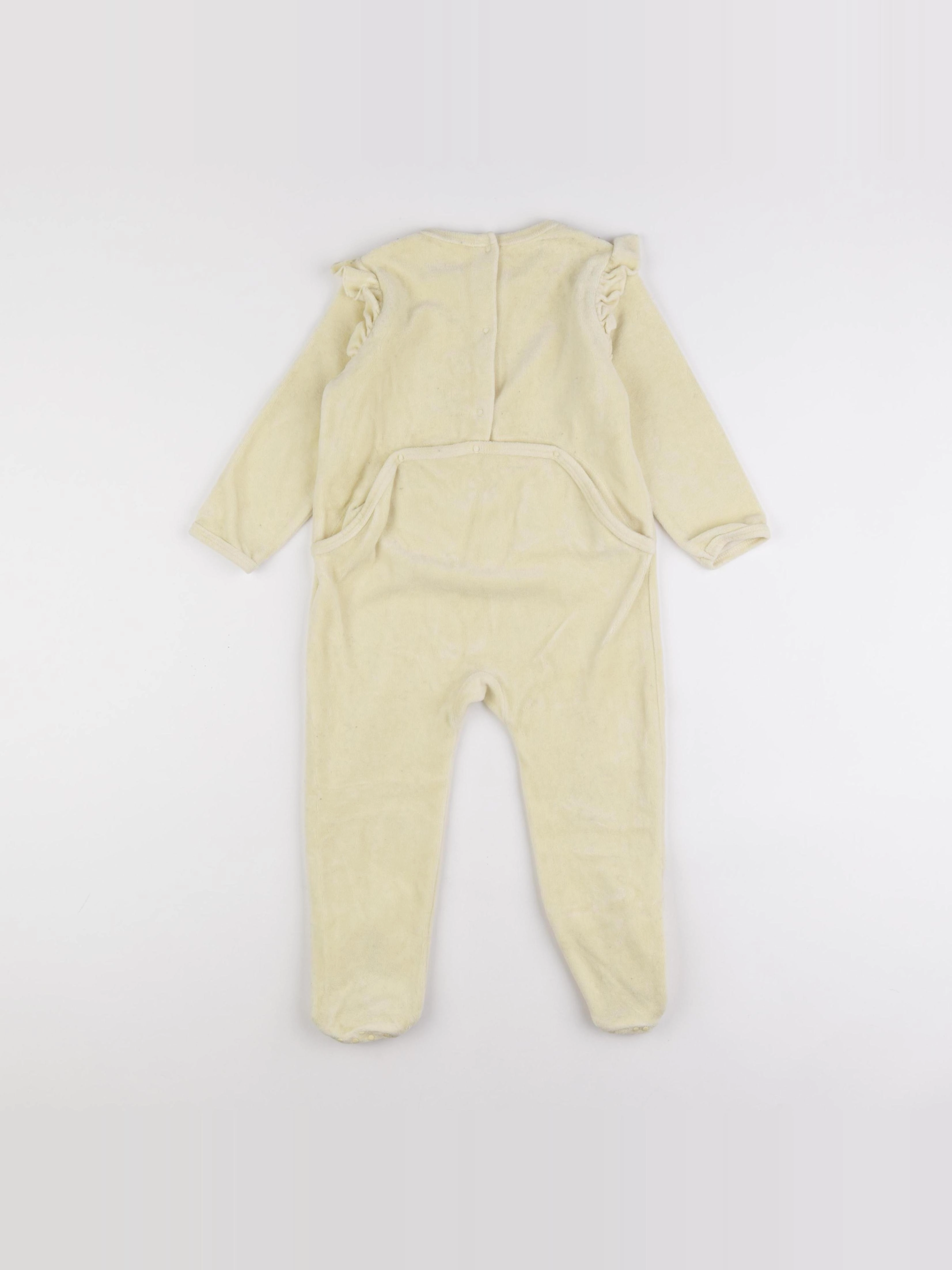 Vertbaudet - pyjama velours jaune - 3 ans