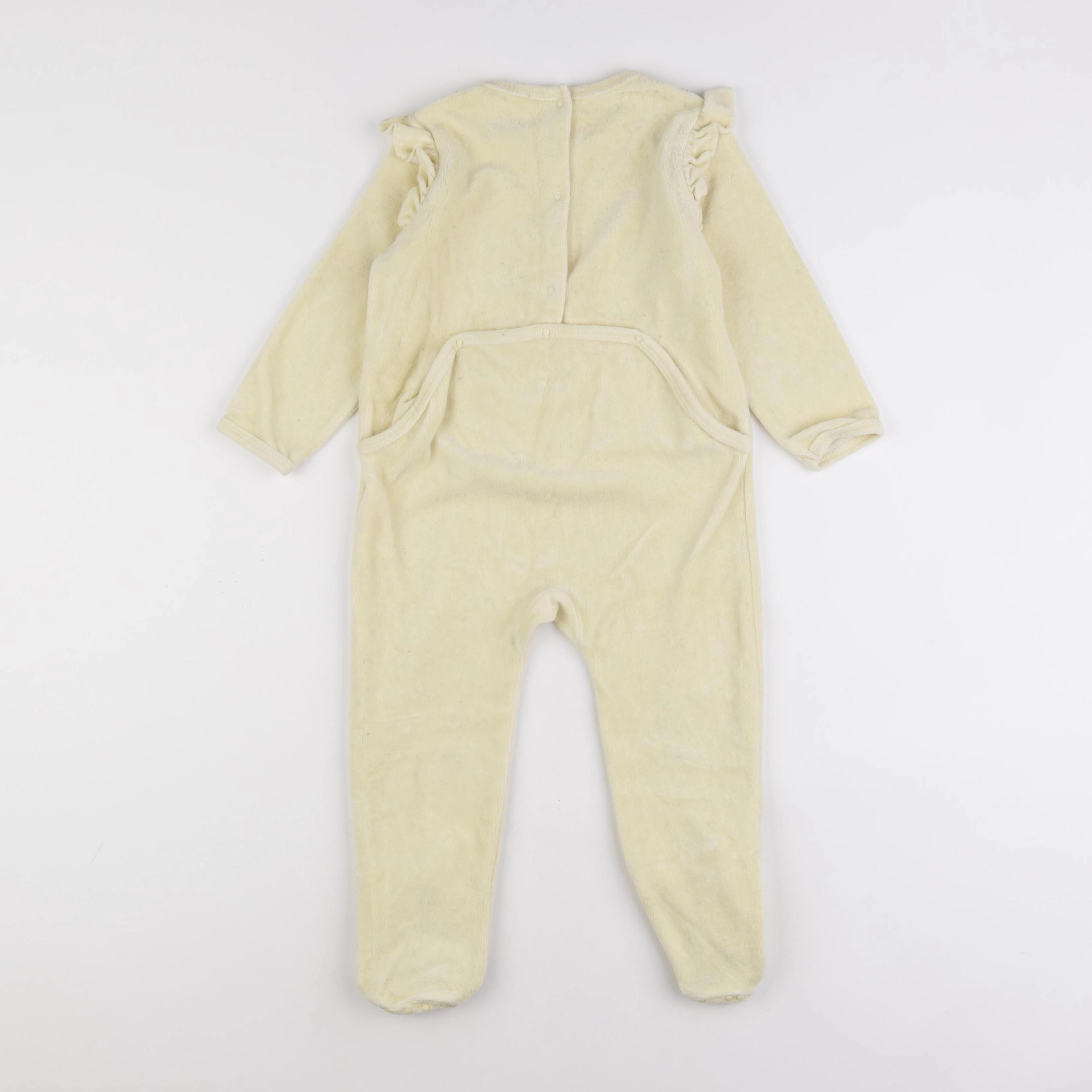 Vertbaudet - pyjama velours jaune - 3 ans
