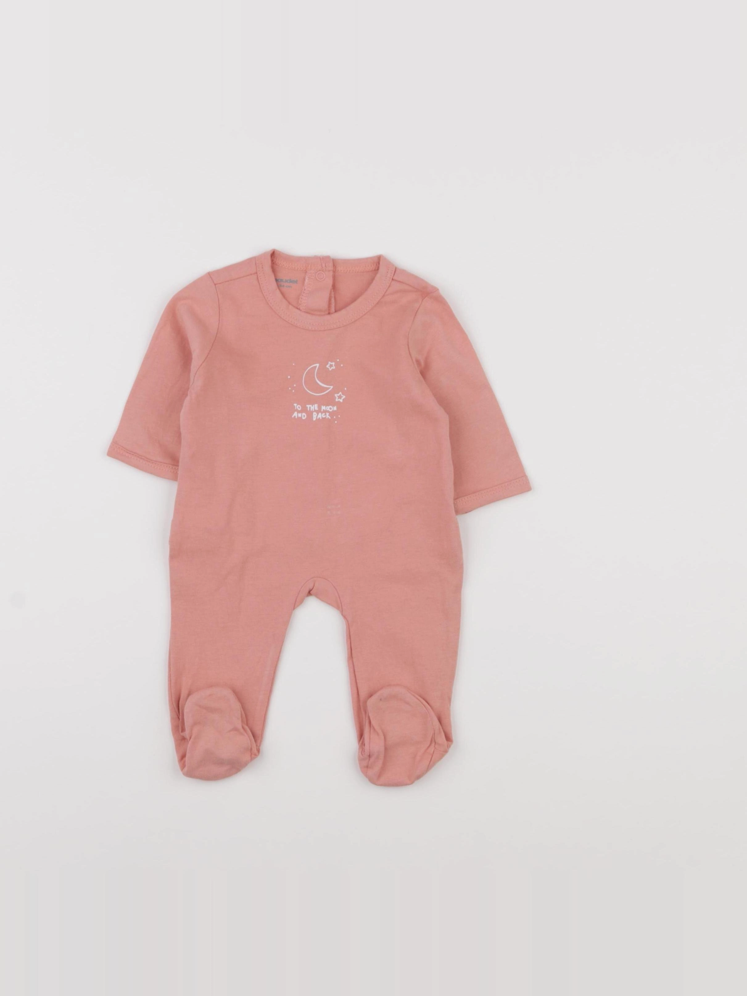 Vertbaudet - pyjama coton rose - 1 mois