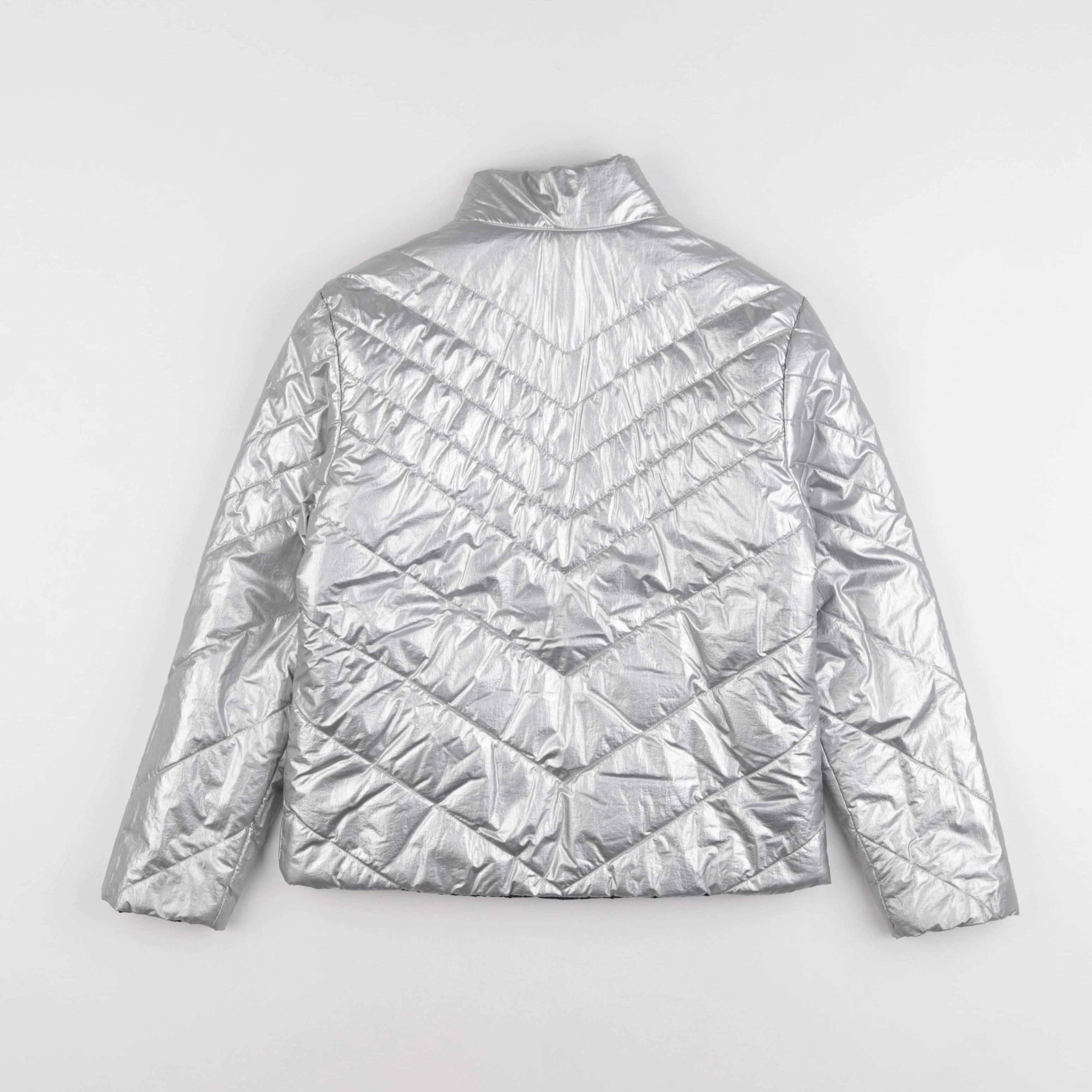 IKKS - doudoune réversible argent, bleu - 10 ans