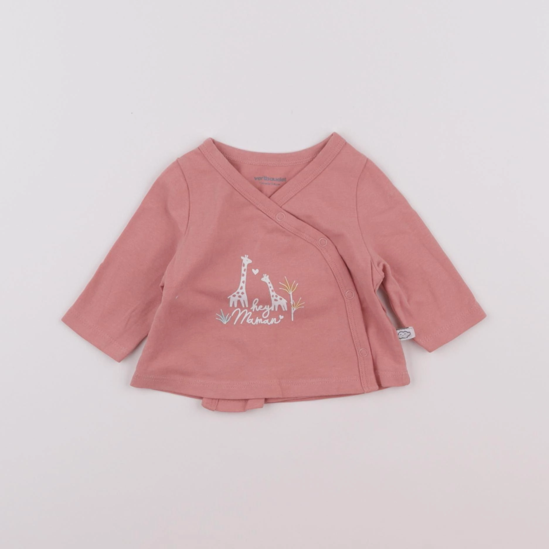 Vertbaudet - tee-shirt rose - 1 mois