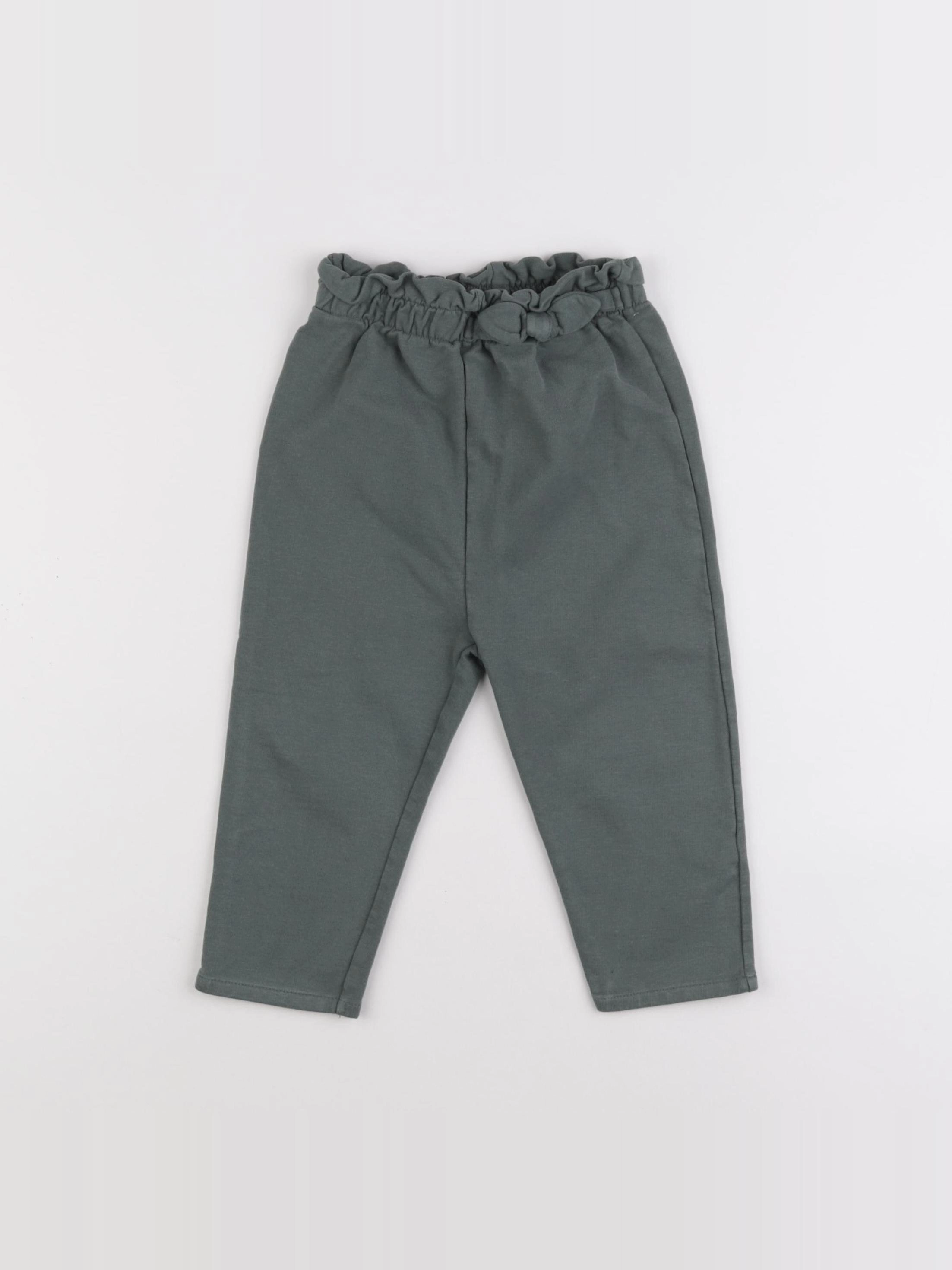 Vertbaudet - pantalon vert - 24 mois