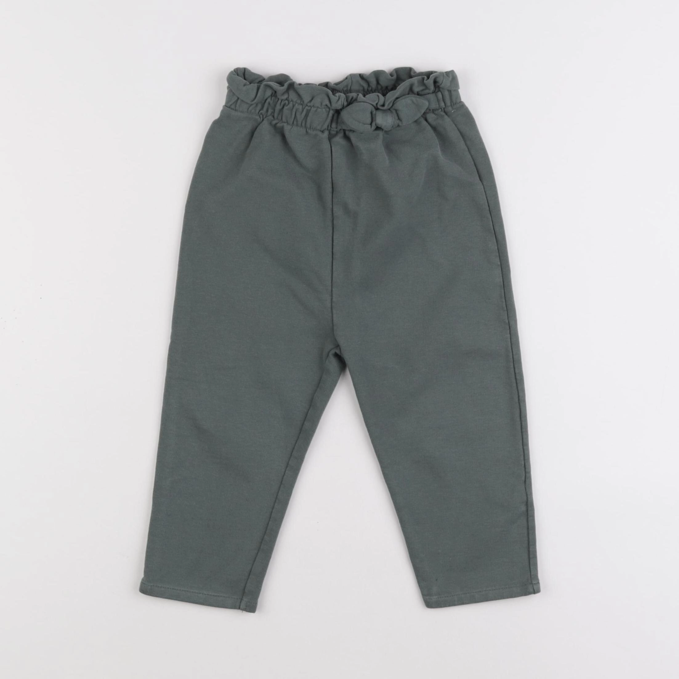 Vertbaudet - pantalon vert - 24 mois