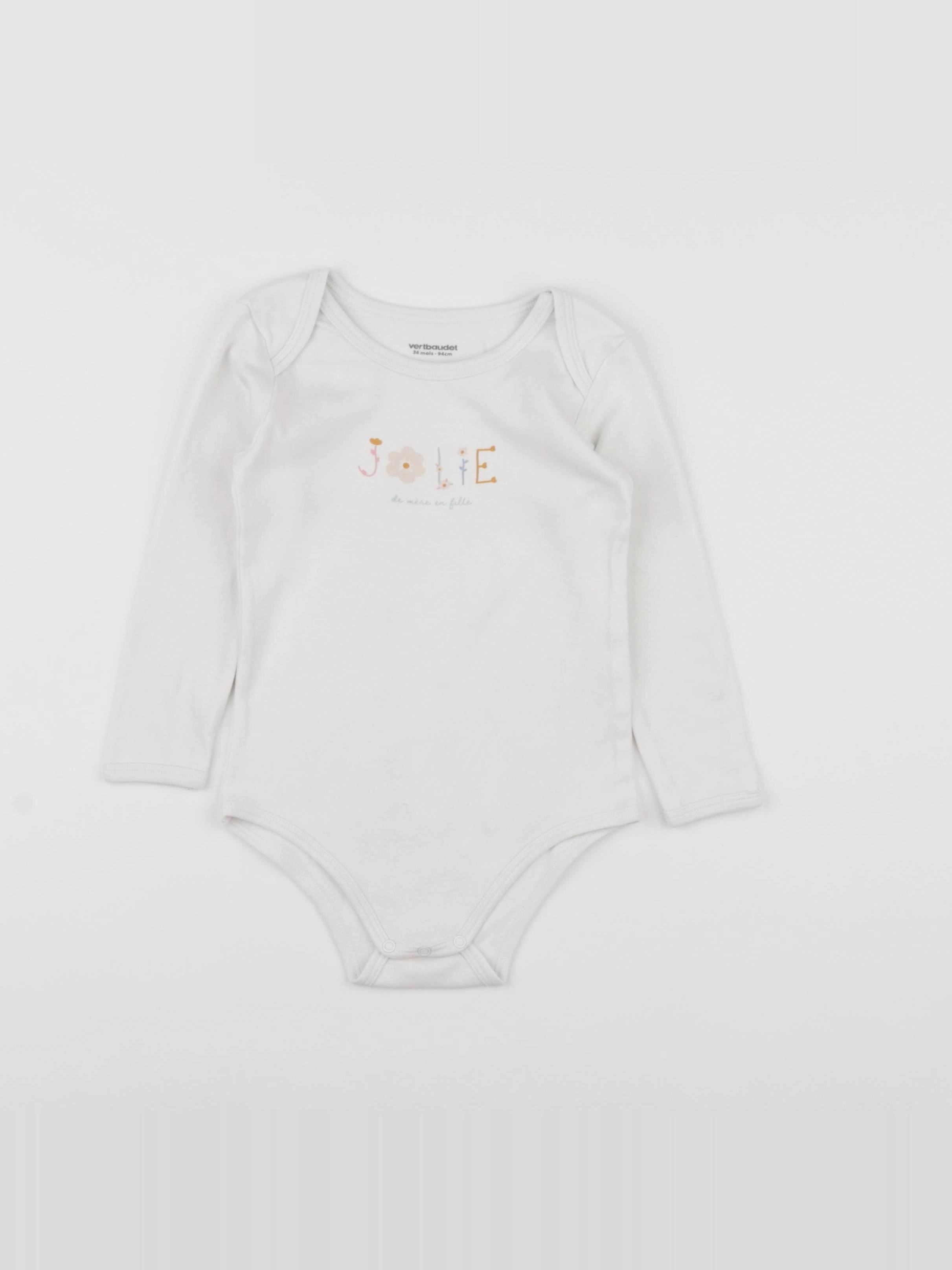 Vertbaudet - body blanc - 36 mois