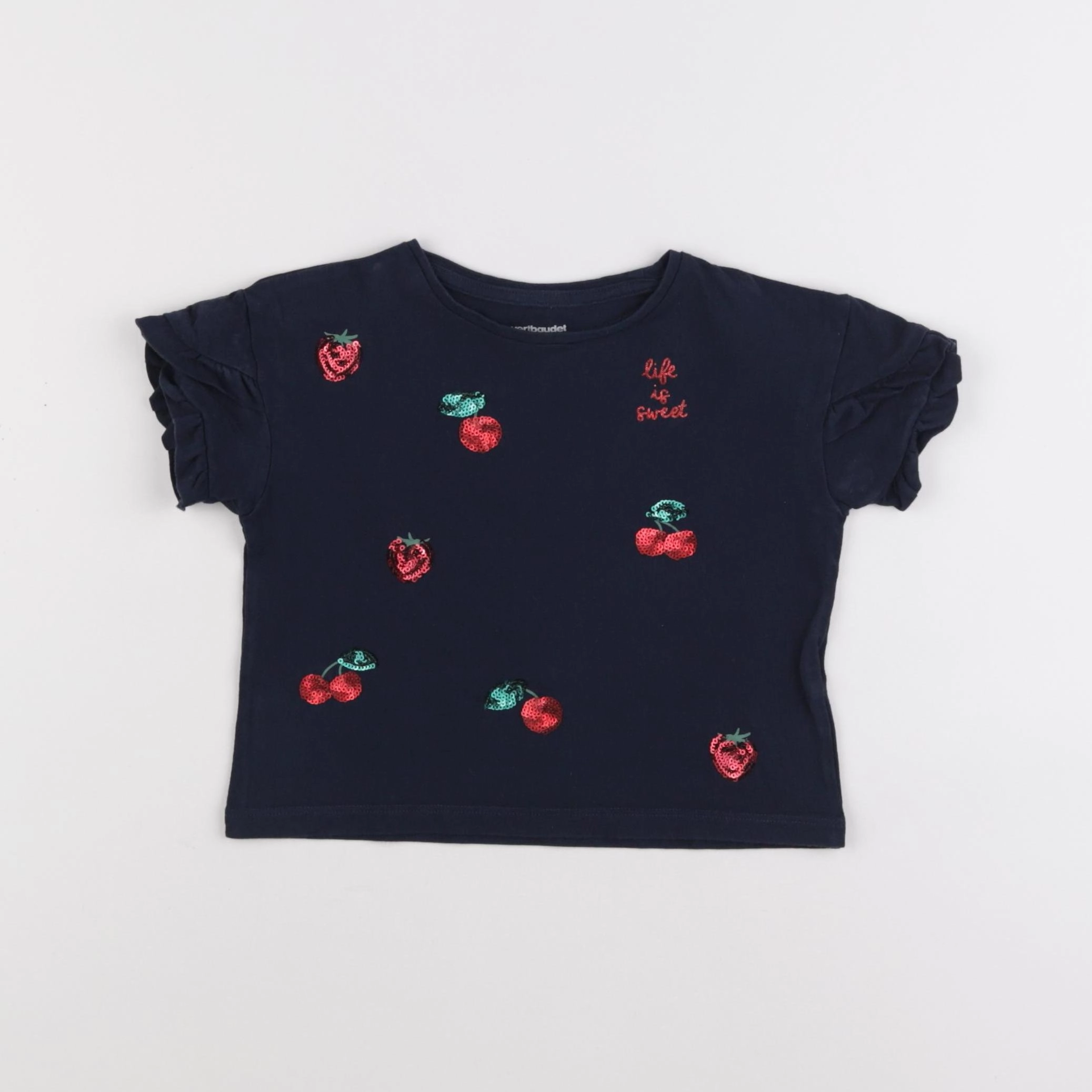 Vertbaudet - tee-shirt bleu - 2 ans