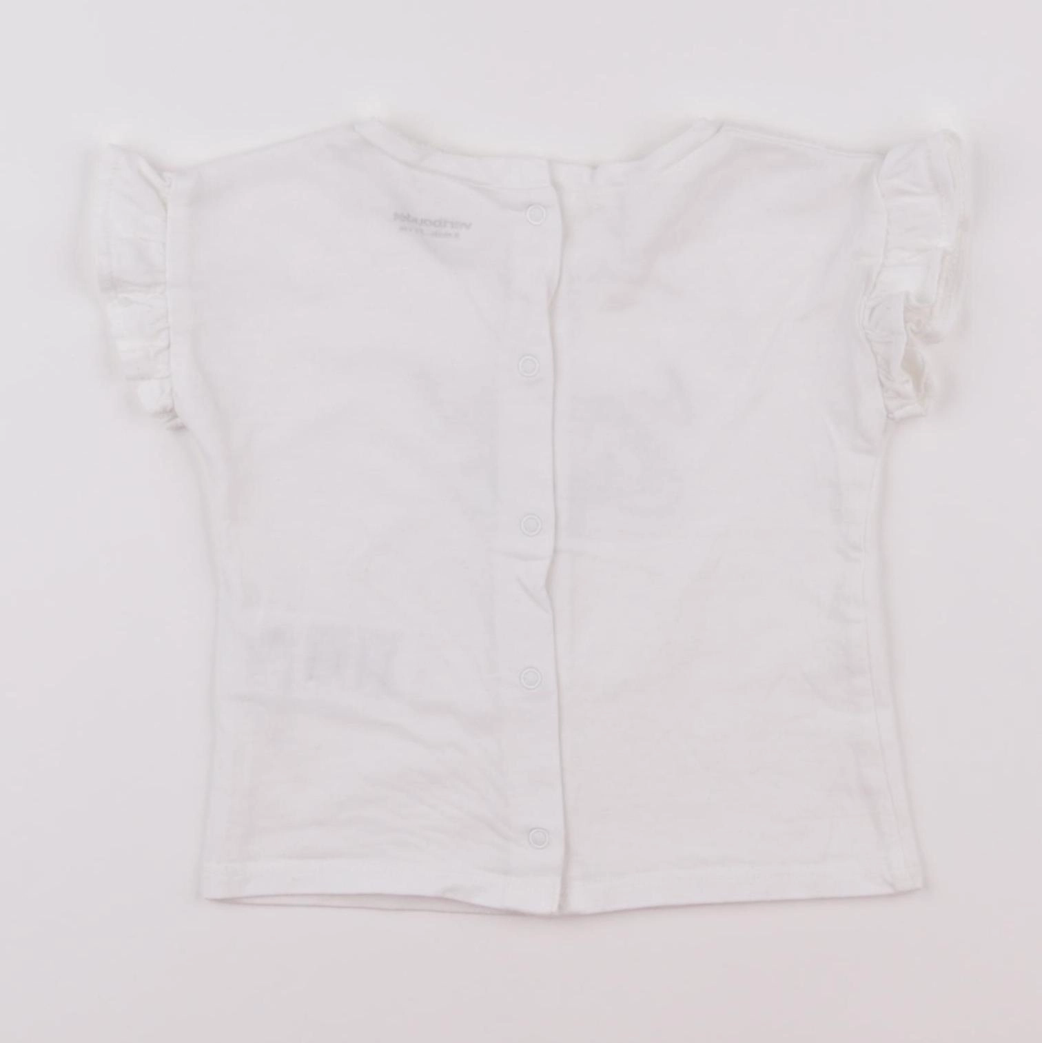 Vertbaudet - tee-shirt blanc, or - 9 mois