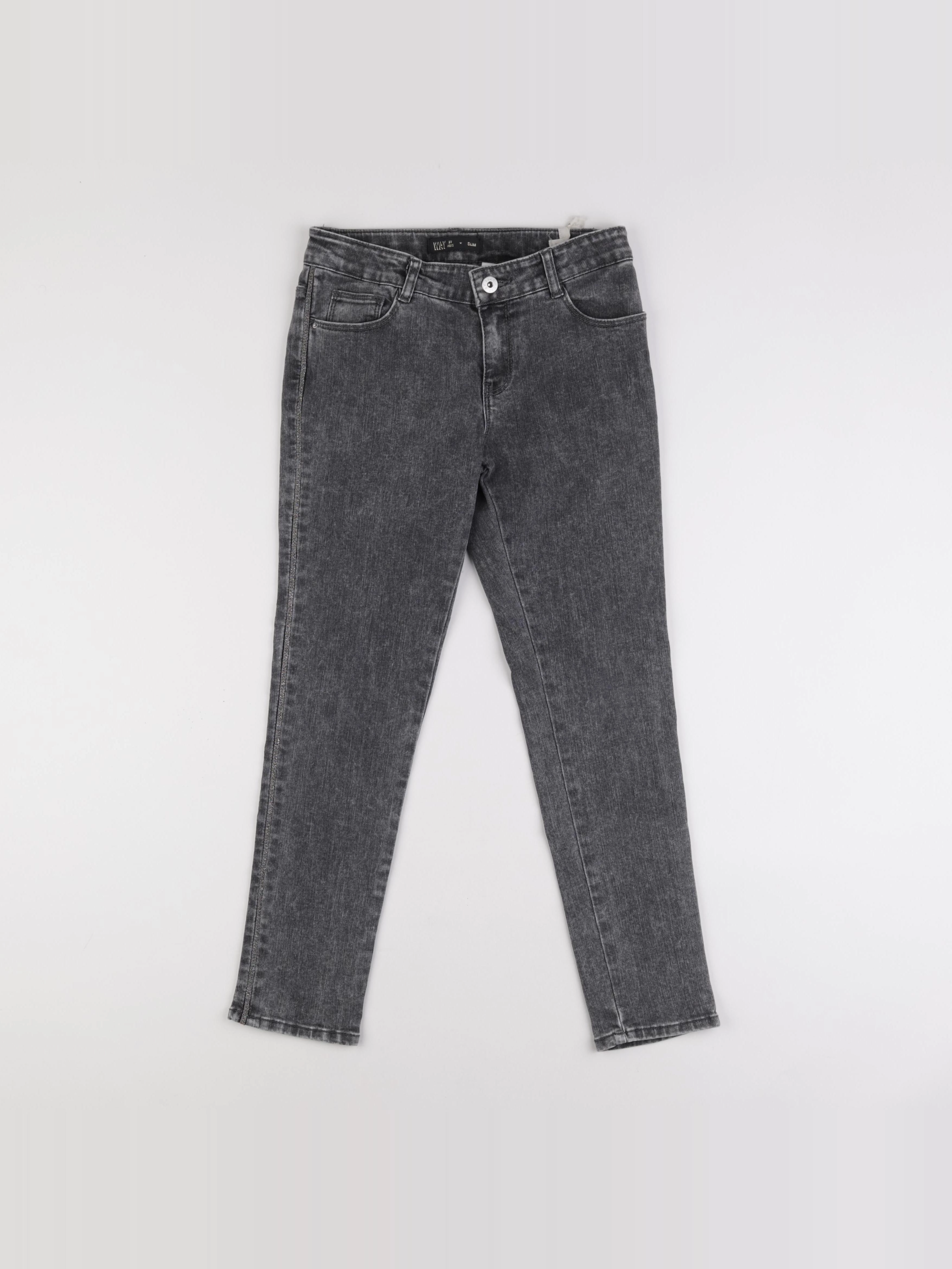 IKKS - jean gris - 12 ans