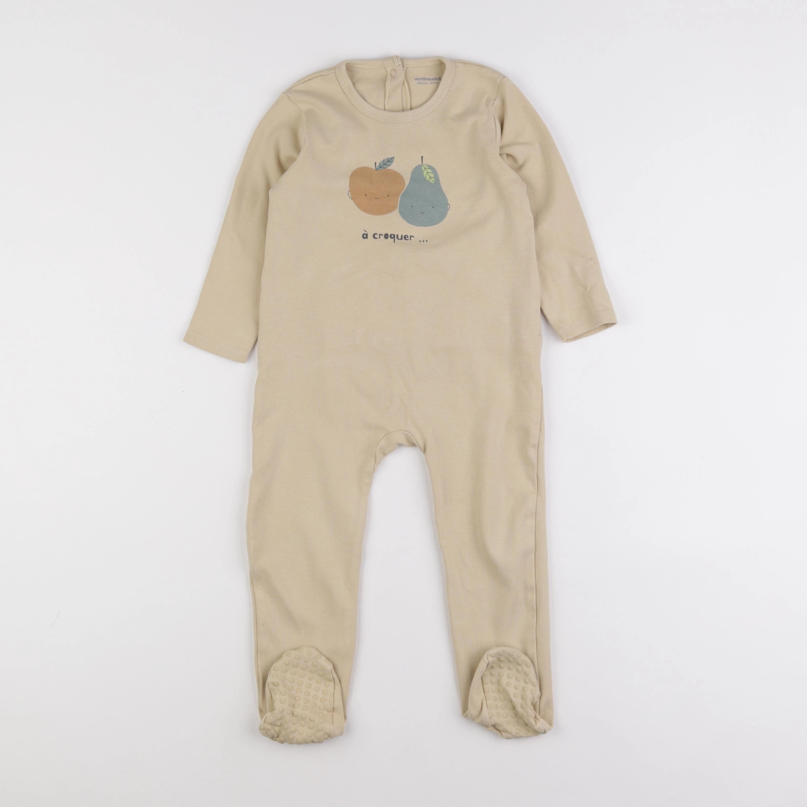 Vertbaudet - pyjama coton marron - 36 mois