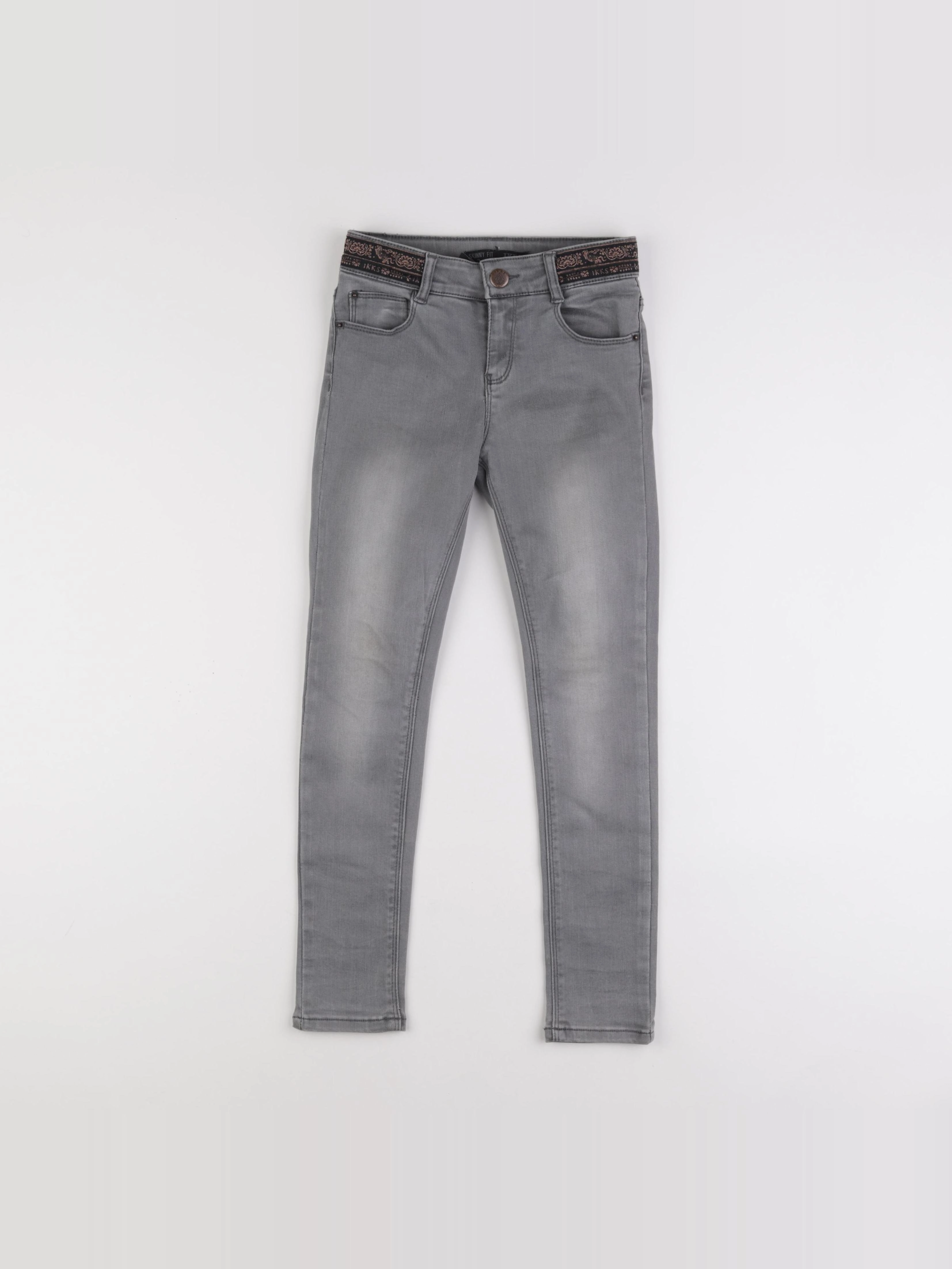 IKKS - jean gris - 8 ans