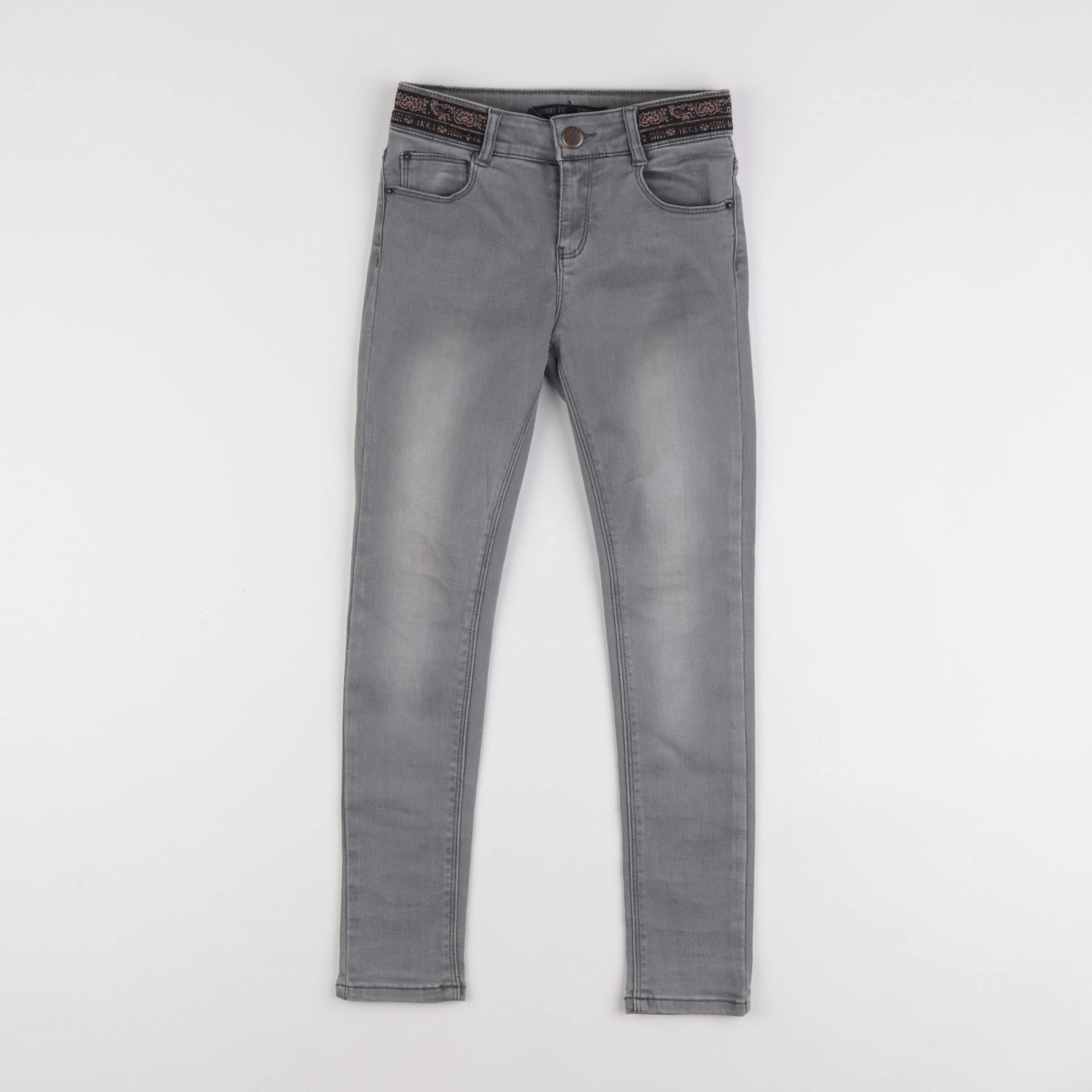 IKKS - jean gris - 8 ans