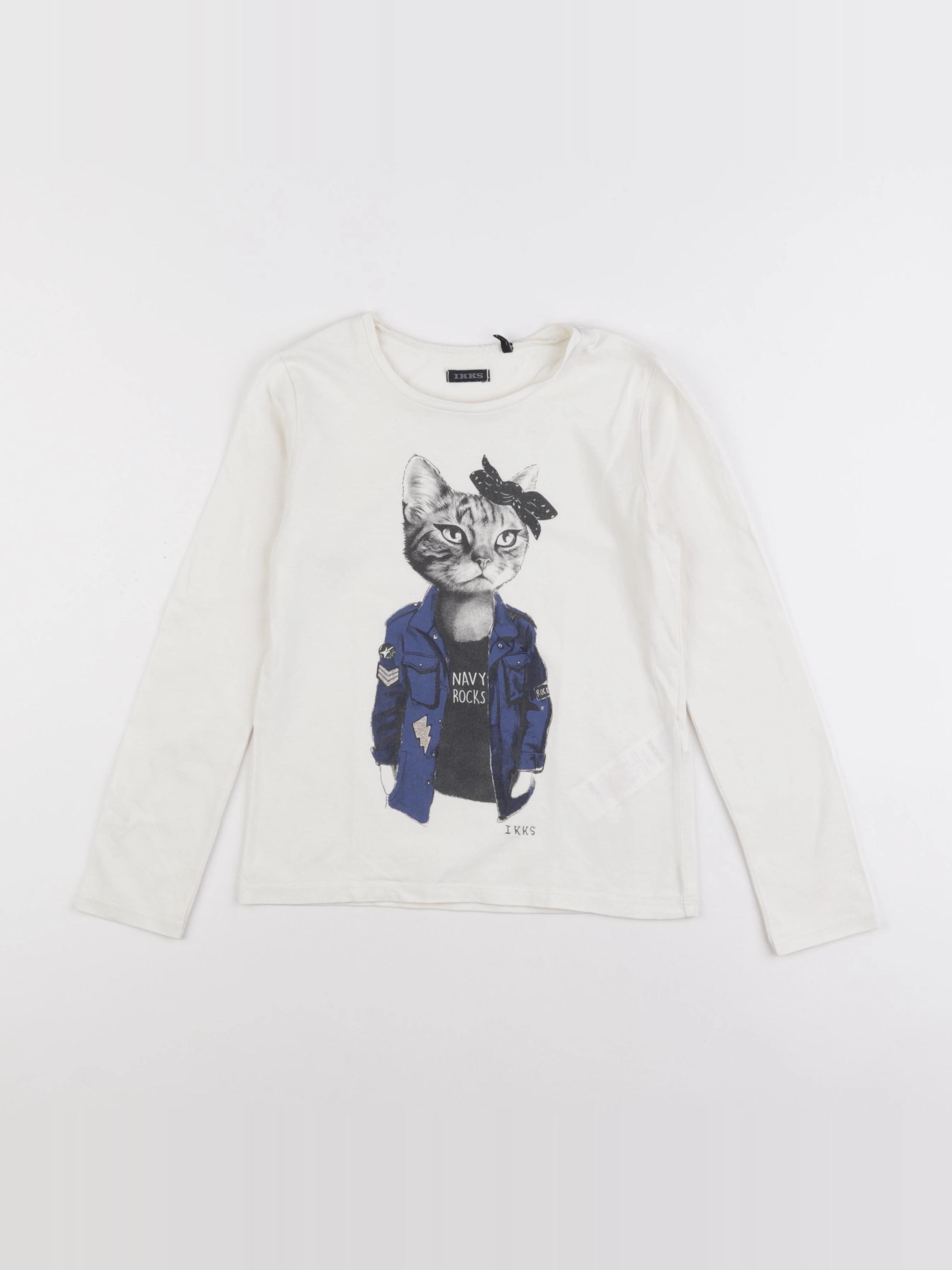 IKKS - tee-shirt beige - 8 ans