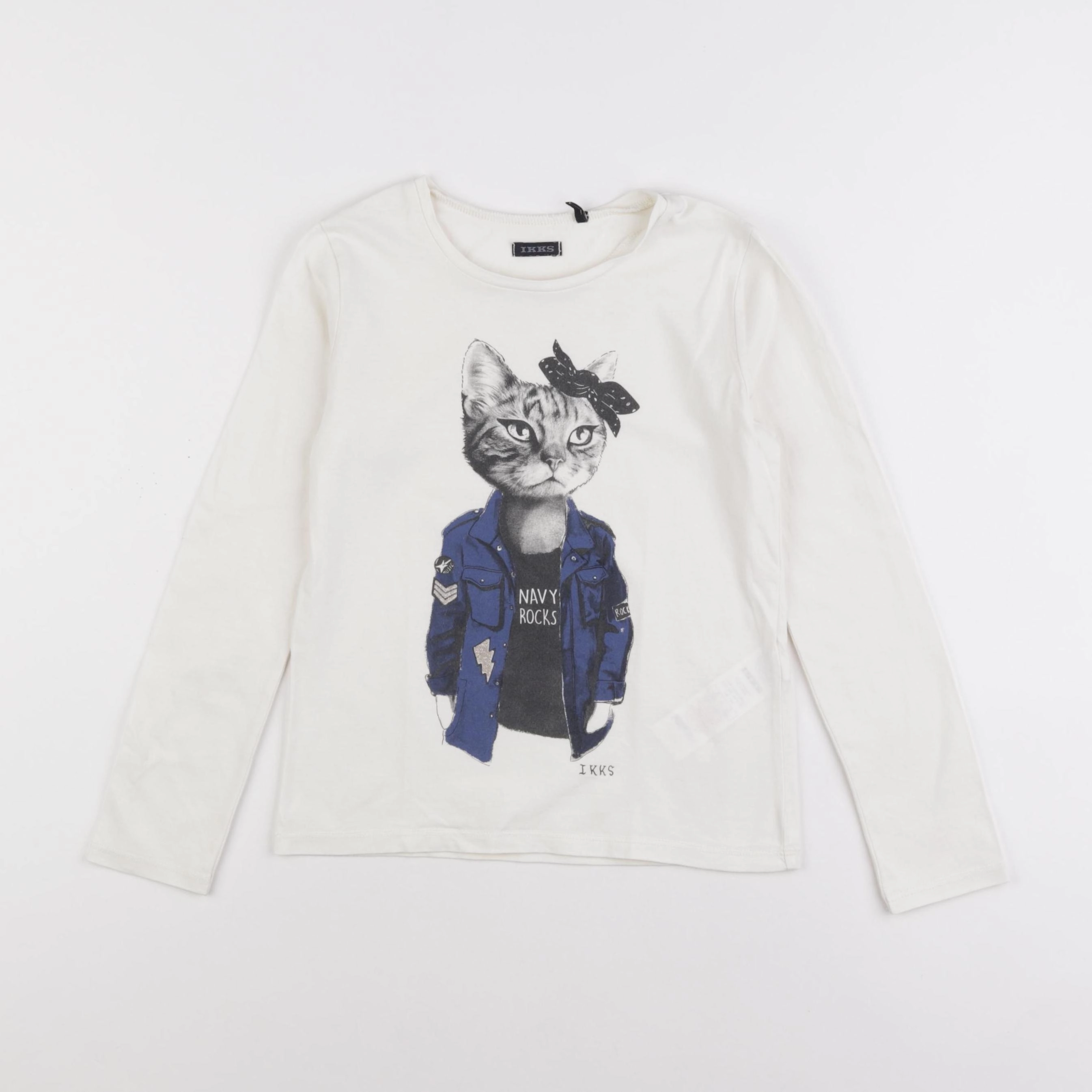 IKKS - tee-shirt beige - 8 ans