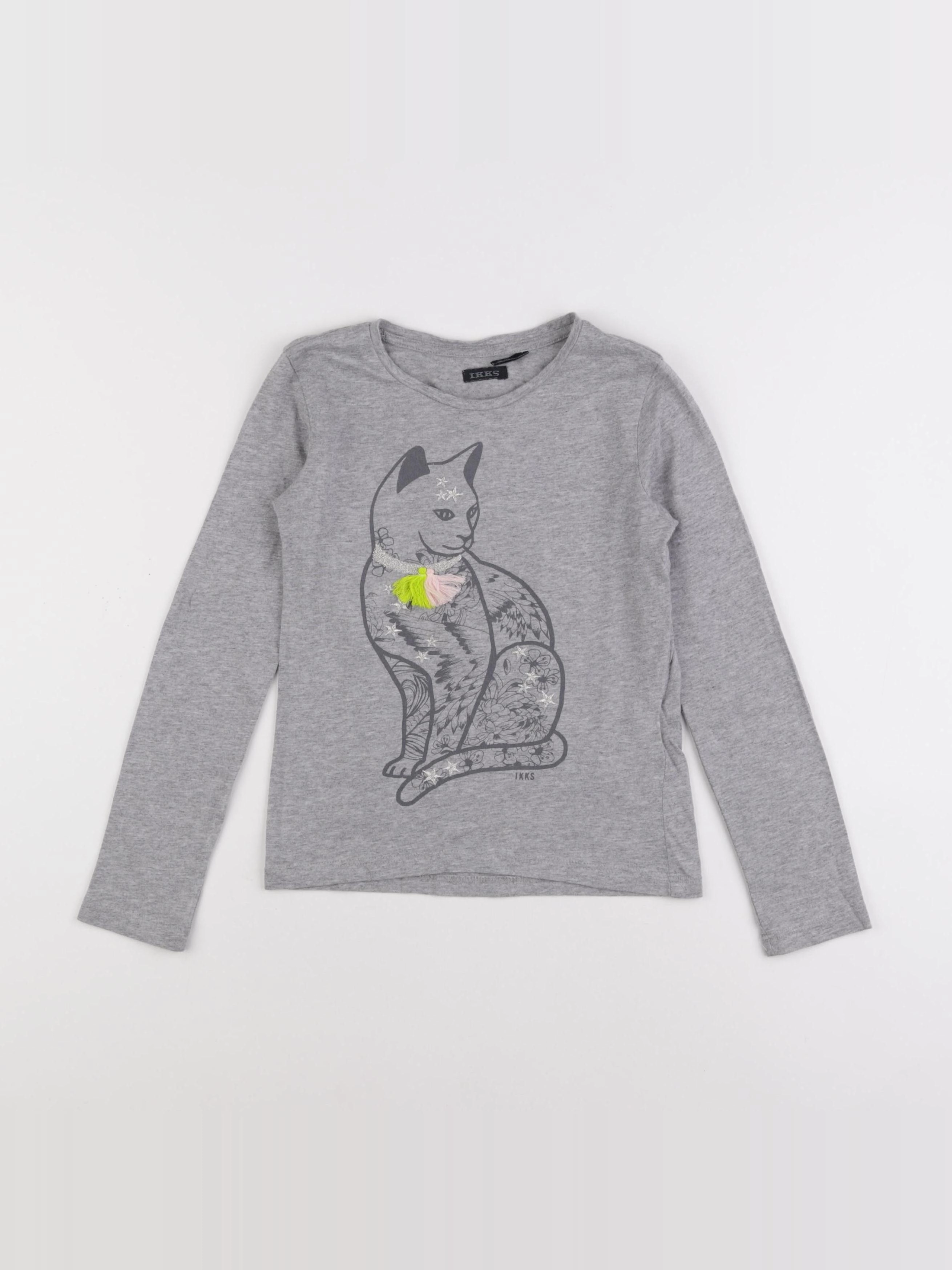 IKKS - tee-shirt gris - 8 ans