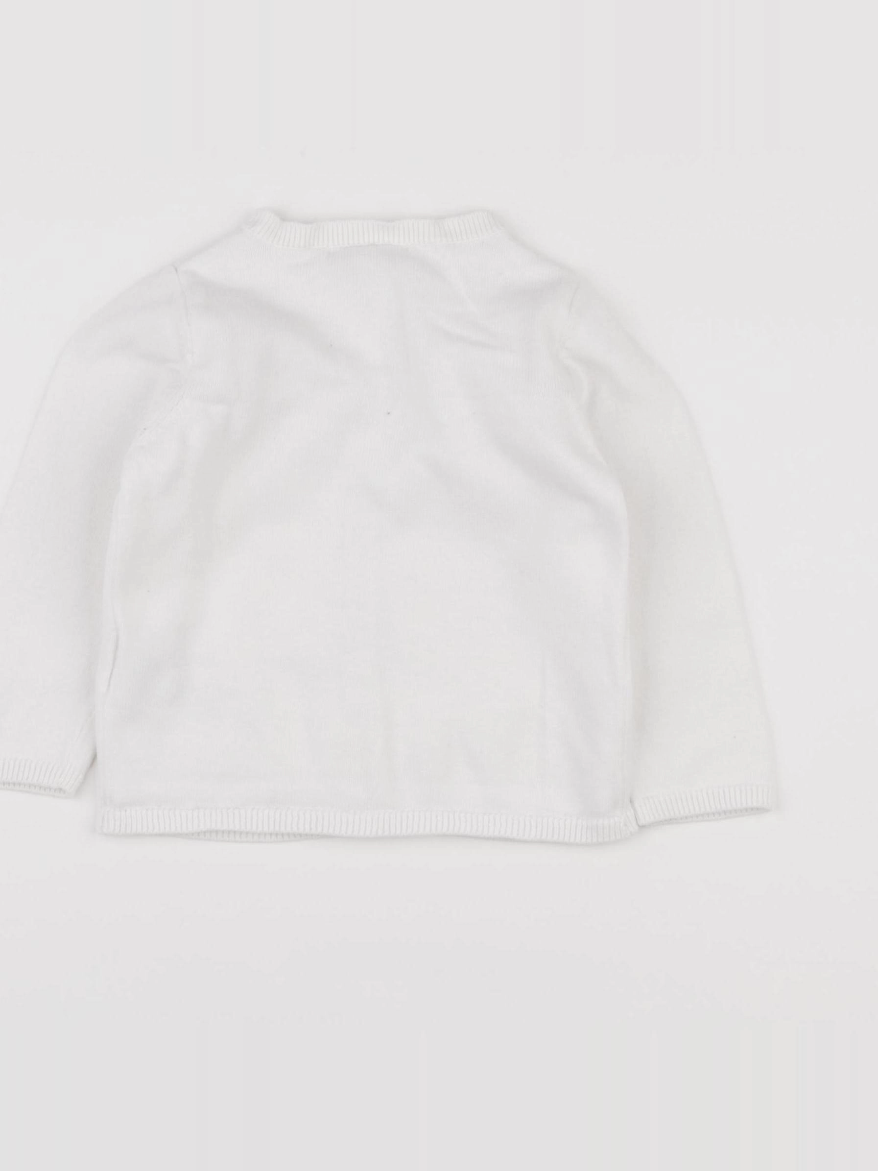 Vertbaudet - gilet blanc - 18 mois