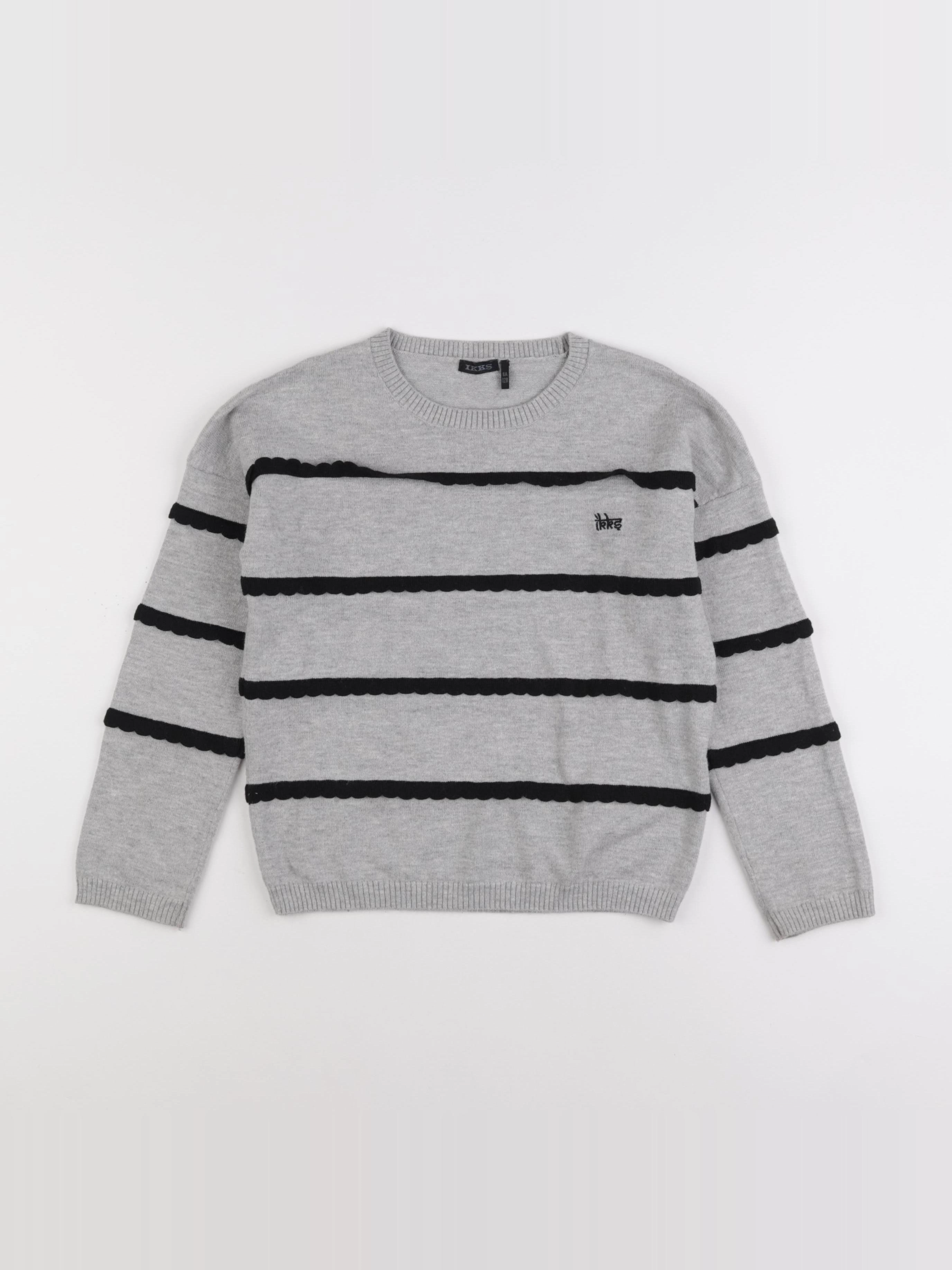 IKKS - pull gris - 8 ans