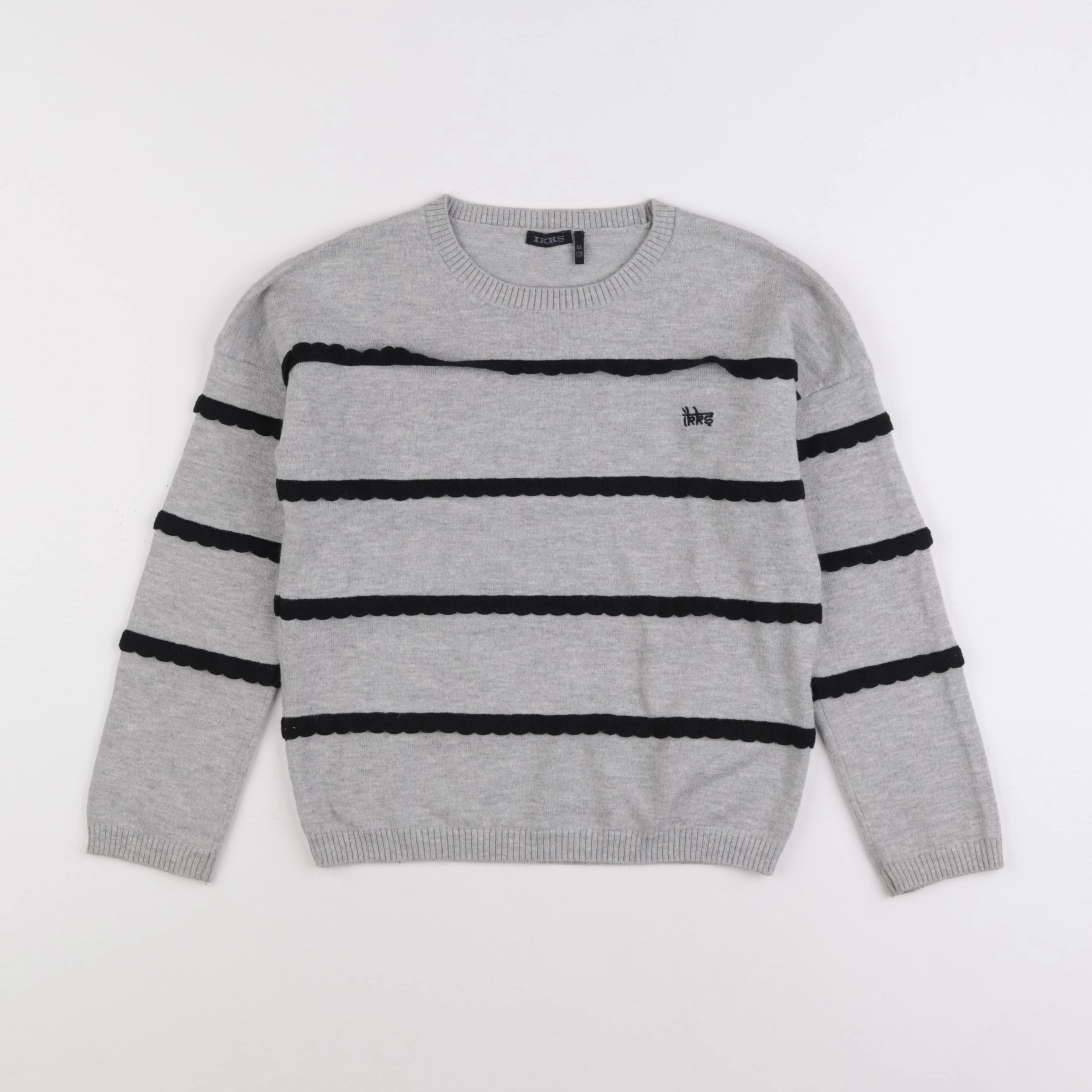 IKKS - pull gris - 8 ans